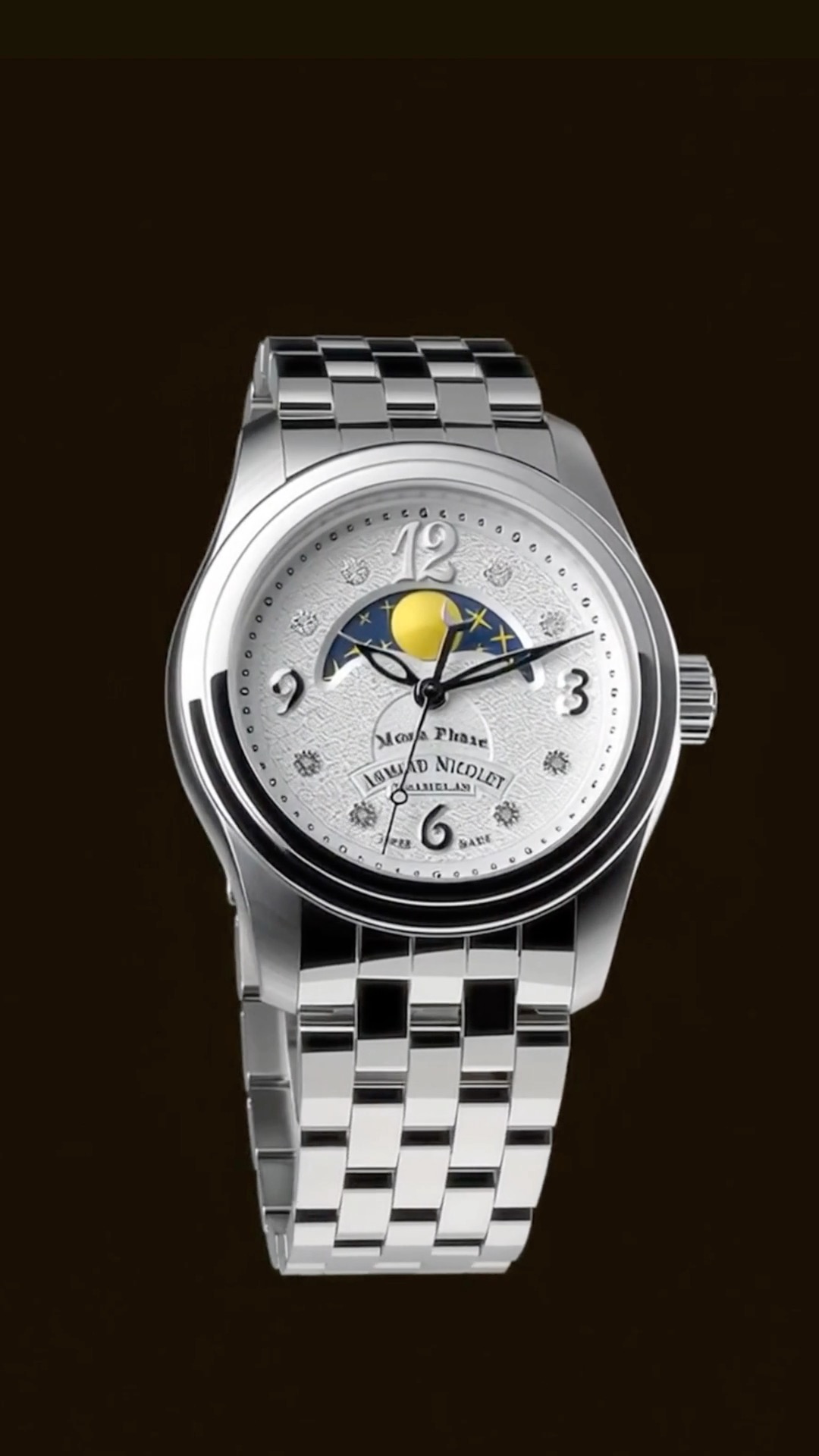 The only ladies’ timepiece by Armand Nicolet: rare, precious, unique. For those who choose to stand out without saying a word.
.
.
#armandnicolet #armandnicoletwatches #watchcollector #watchlover #switzerland #luxurywatch #watches #savoirfaire #timepiece #luxury #madeinswitzerland #stylewatch #swissmade #cratfmanship #atelier #AtelierdHorlogerie #Horlogerie #moonphase #woman