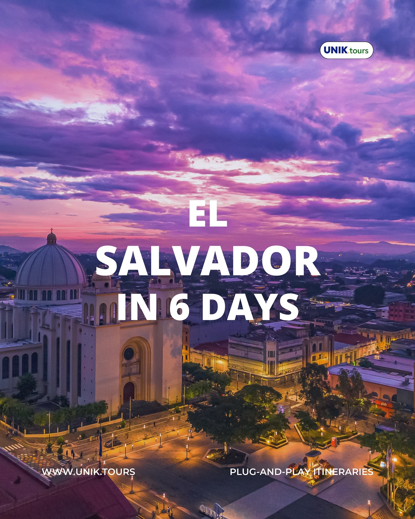 El Salvador Express for 5 Nights, 6 Days ✨
Even though it’s an express itinerary, your clients will experience the best of El Salvador, from its vibrant culture and breathtaking nature to its warm hospitality.
Short on time, but rich in experiences! 🌋🇸🇻
-
-
-
El Salvador Express pour 5 Nuits, 6 Jours ✨
Même s’il s’agit d’un circuit express, vos clients vivront le meilleur d’El Salvador, sa culture vibrante, sa nature époustouflante et son hospitalité chaleureuse.
Un séjour court, mais des souvenirs inoubliables ! 🌋🇸🇻