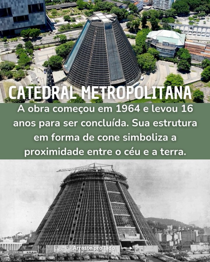 Localizada no centro da cidade, a Catedral Metropolitana de São Sebastião do Rio de Janeiro é um dos marcos mais impressionantes da arquitetura moderna brasileira. Inaugurada em 1979, ela foi projetada pelo arquiteto Edgar de Oliveira da Fonseca, inspirando-se nas pirâmides maias, o que explica seu formato cônico e imponente, visível de vários pontos do centro do Rio.
A catedral é dedicada a São Sebastião, padroeiro da cidade, e substituiu a antiga Sé, que ficava próxima ao Largo da Carioca. Seu interior é tão grandioso quanto sua fachada: o espaço comporta até 20 mil pessoas e impressiona com seus vitrais coloridos de 60 metros de altura, que formam uma cruz quando vistos de dentro para cima — um dos cenários mais fotogênicos do Rio.
Além de seu valor religioso, a Catedral Metropolitana é também um símbolo cultural e arquitetônico, sendo parada obrigatória para quem aprecia arte, história e espiritualidade. Lá também está o Museu da Catedral, com peças sacras e objetos históricos ligados à Igreja Católica no Brasil.
Curiosidades:
• O formato em cone simboliza a proximidade entre o homem e Deus, com a base larga representando a Terra e o topo estreito o caminho espiritual.
• O altar principal foi consagrado pelo Papa João Paulo II durante sua visita ao Rio em 1980.
• A cruz no topo da catedral tem 10 metros de altura e pesa mais de 4 toneladas.
✨ A Catedral Metropolitana faz parte do passeio “Um Dia no Rio” da Rodrigo Índio Tours, um tour completo para quem quer conhecer os principais pontos turísticos, culturais e históricos da cidade em um único dia, com conforto, boas histórias e aquele toque especial que só a Rodrigo Índio Tours proporciona.
#catedralmotropolitana #riodejaneiro #catedral #rodrigoindiotours #história #rioantigo #vocesabia #curiosidades #rj