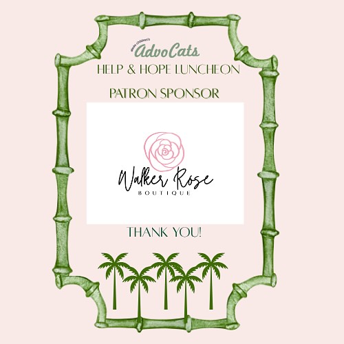 Help & Hope Luncheon SPONSOR SPOTLIGHT: Thank you @walkerroseboutique for being a Patron sponsor! 🐆🌴💚