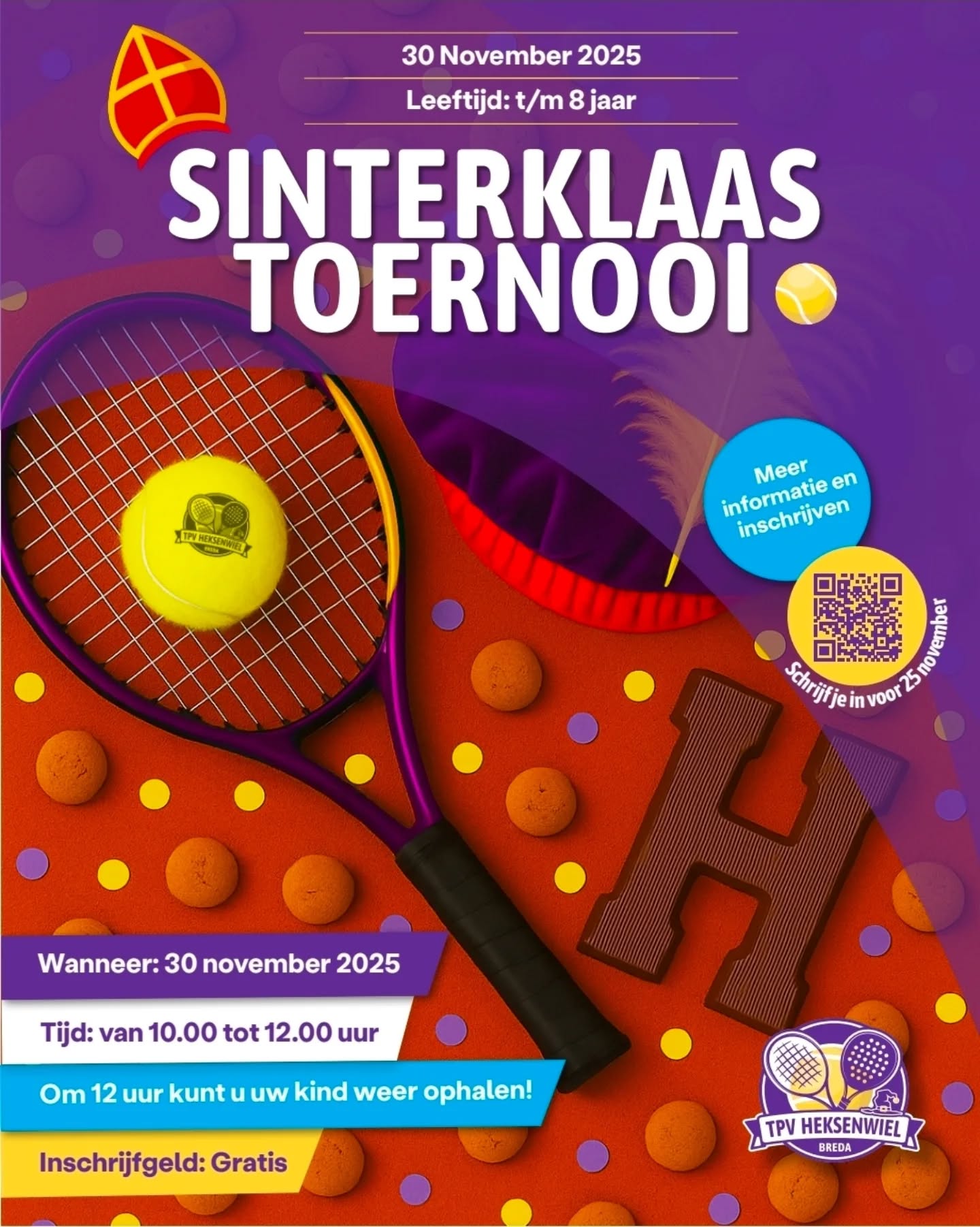 Oh oh… we hoorden hoefgetrappel bij TPV Heksenwiel! ?
Zou dat Sinterklaas zijn? ?
Kom het zelf ontdekken op 30 november van 10:00 tot 12:00 uur — met pepernoten, plezier en misschien wel een cadeautje! ?✨ Wel even opgeven!! Link in bio!
#sinterklaas #tpvheksenwiel #tennis #padel #breda