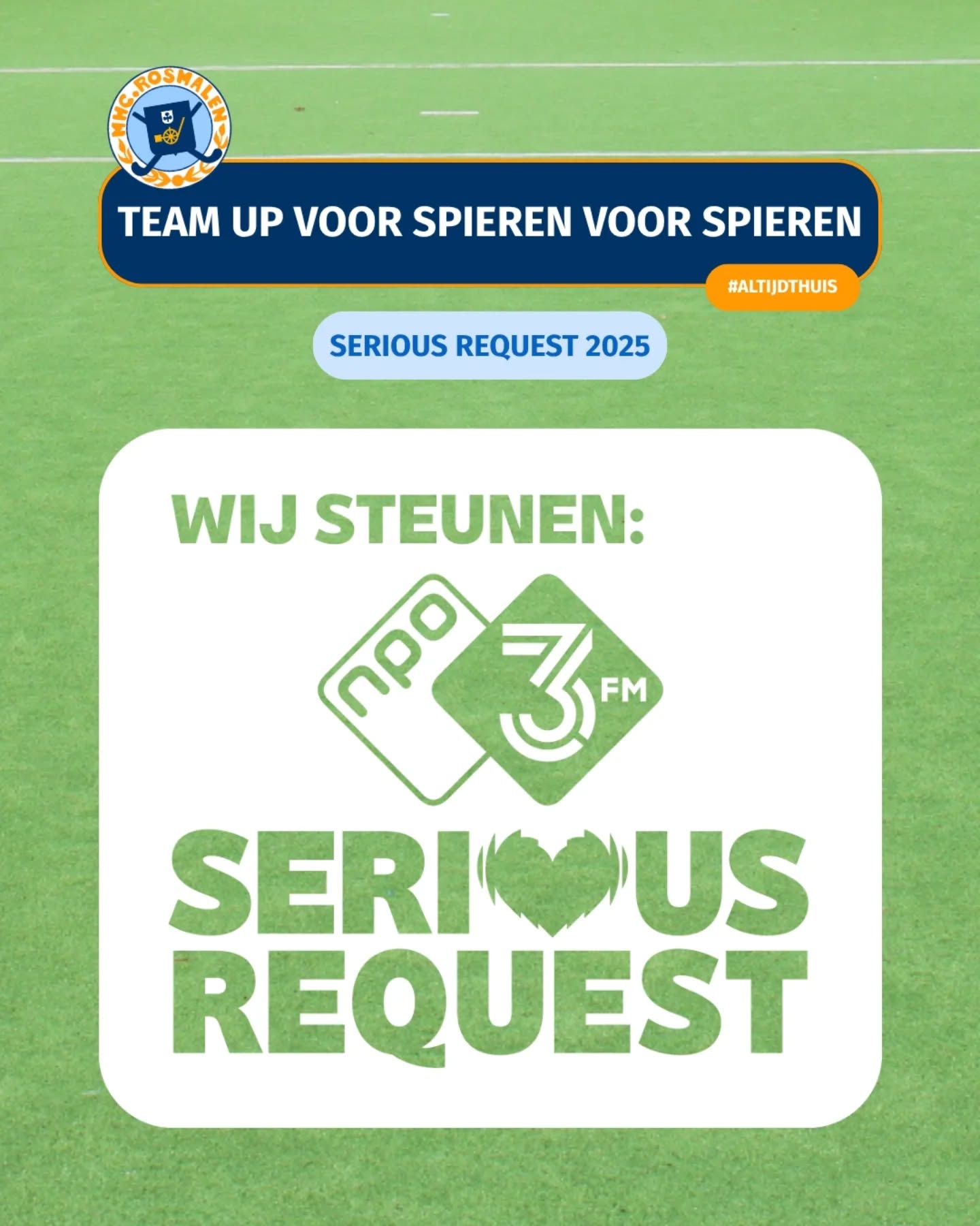 ? TEAM UP VOOR SPIEREN VOOR SPIEREN
Zet je samen met je team in voor Serious Request 2025! ?
Hebben jullie een talent voor bakken, knutselen of verkopen? Dit is jullie kans! Verkoop cakejes, armbandjes, schilderijtjes of wat jullie maar leuk vinden, en draag bij aan het goede doel. ???
Spelregels:
1️⃣ Alle opbrengst gaat naar het Glazen Huis – Serious Request 2025. Het goede doel dit jaar is Spieren voor Spieren. Dichtbij ons MHCRosmalen Hart ??
2️⃣ Gebruik de aangeleverde QR-code en het cashkluisje
3️⃣ Bemannen mag met je team voor 1 uur per tijdslot
4️⃣ Inschrijven kan tot en met 29 oktober via communicatie@mhcrosmalen.nl
Data:
?️ Zaterdag 1 november 9-14u
?️ Zaterdag 8 november 9-14u
?️ Zaterdag 15 november 9-14u
?️ Zaterdag 22 november 9-14u
Samen maken we er iets moois van! ✨
#mhcrosmalen #altijdthuis #LaatJeSpierenZien #SeriousRequest2025 #GlazenHuis
