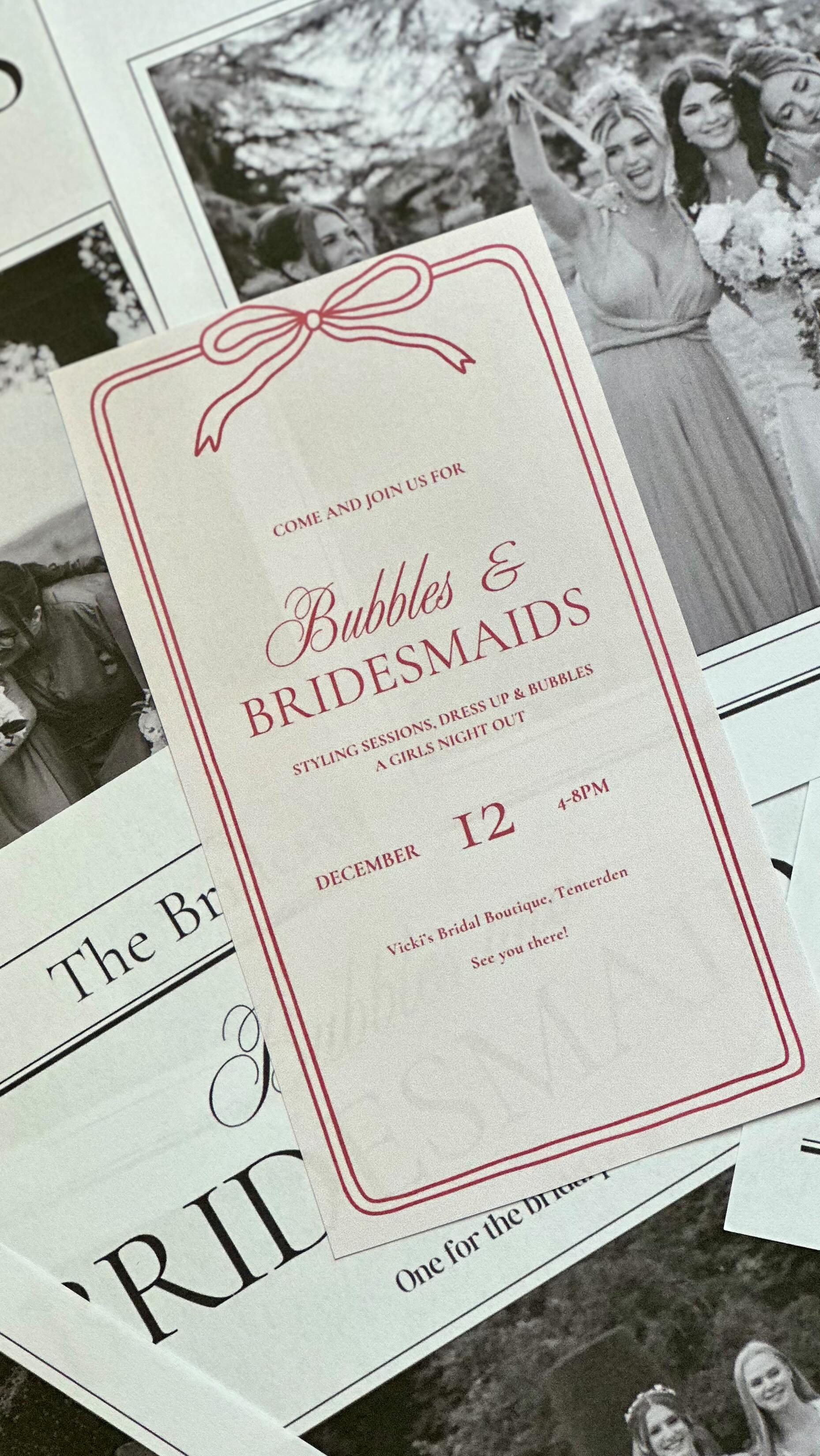 Friday 12th December 4-8pm✨🤍
Join us for Bubbles & Bridesmaids!
In collaboration with The Grapevine Jazz & Wine Bar🍾🥂
Vicki’s Bridal Boutique host an evening filled with luxe bridesmaids dresses, complimentary drinks, canapes and fun! Browse and try on our exclusive selection of multiway and wrap bridesmaids dresses.
Mark your calendars for Friday 12th December - from 4pm and get ready to say “yes” to the perfect bridesmaid dress! Don’t miss out on EXCLUSIVE discounts, styling sessions, and expert advice from bridal make up artist Sarah Bennet.
Every bridal party will have a reserved table at the The Grapevine Jazz & Wine Bar where the bride will receive a complimentary bespoke cocktail of their choice.
Make the most of your bridesmaids dress shopping💃🏻 (and if you haven’t got your dress yet, why not have a sneak at our bridal collection 😉)
Limited tickets available!
Book your tickets via the Link in our bio ✨🤍
1 ticket for 1 bride & up to 8 bridesmaids.
Hope to see you there!
Hannah & Megan xx
#Bridesmaids #weddingplanning #ukbridalboutique #bridalparty #bridesmaidsdresses
