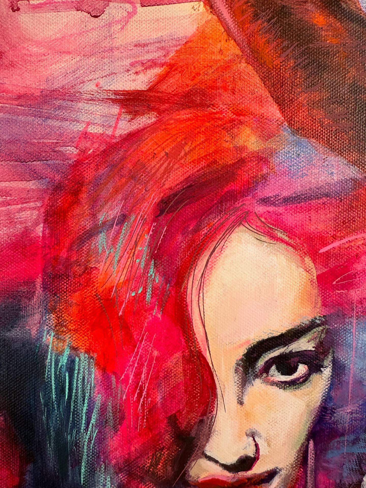 Angelina - Messenger of Grace
Painted as a tribute to the women who carry light through the shadows of breast cancer. She shines with that fierce spark only a woman who’s faced herself can hold.
She’s charm and courage intertwined, a spell of self-love that dares you to see yourself as whole.
If she stirs something deep inside, she’s already found her way to you.