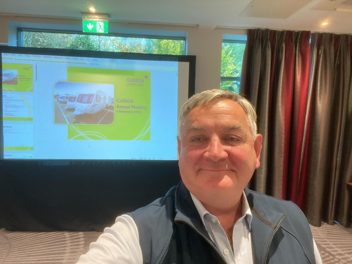 Well, this isn’t my usual gig! I’m speaking about Farm Business Succession Management on behalf of @succession_alliance at the Caravan Storage Site Owners Association AGM, this morning. There are members in the room and more joining the meeting online but it’s not quite the BAFTAs!