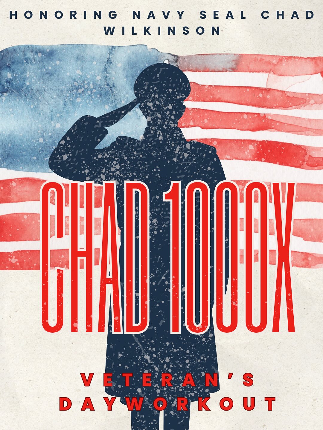 Tuesday November 11th we take on 1,000 step-ups…. not for time, not for the leaderboard, but for meaning.
“Chad” isn’t just a workout. It’s a reminder. A test of grit, perspective, and gratitude.
Every step honors Navy SEAL Chad Wilkinson and all the men and women who’ve served, sacrificed, and carried more than any ruck could hold.
As we climb, we remember that suffering is a privilege we choose — one that connects us to something greater. This is CrossFit at its core: effort with purpose, community through challenge, and honoring those who gave us the freedom to do hard things by choice.
So Veterans’s Day, we step with intention.
For Chad. For our veterans. For all who serve. ???