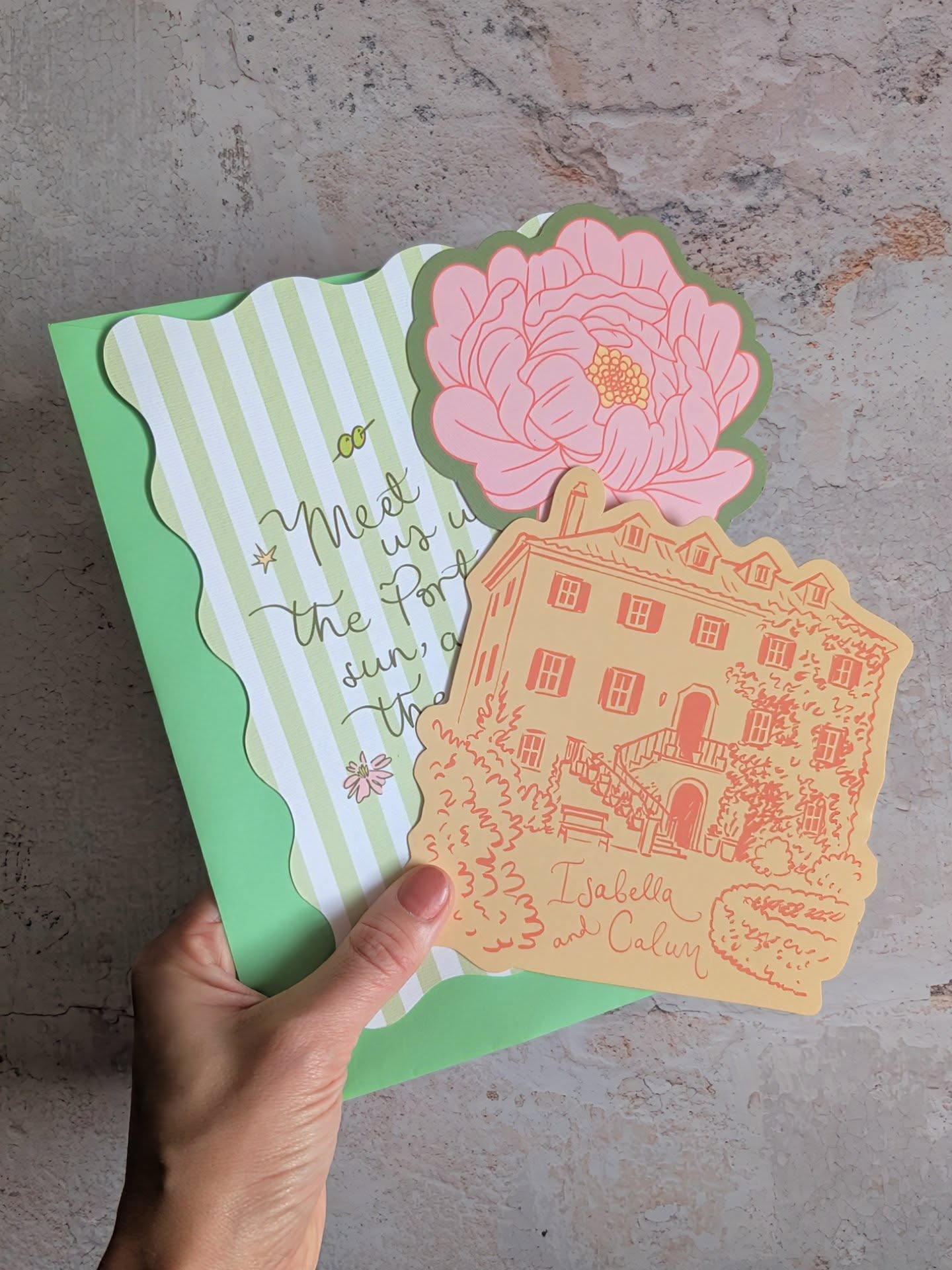 Designed for the warmest pair, Issy + Calum, a suite full of colour + charm for their destination 'I do's' 🌞
#WeddingInspo
#WeddingInvites
#weddinginvitations