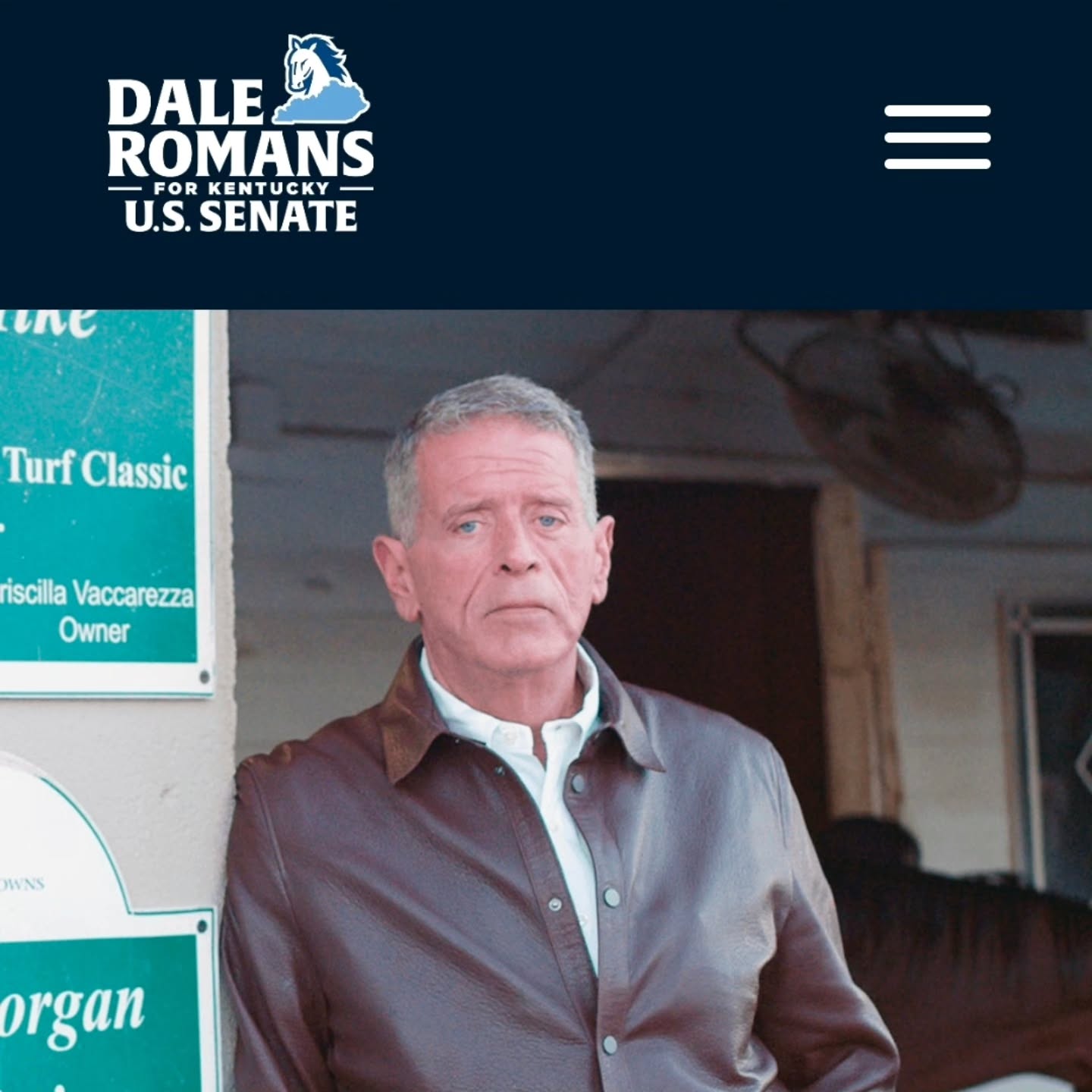You may have heard of today's announcement that Dale is entering a different kind of race. 🙂😉 While this page will remain focused on the horse racing side of things, you can follow the campaign at daleromans.com and find the campaign social links there.
