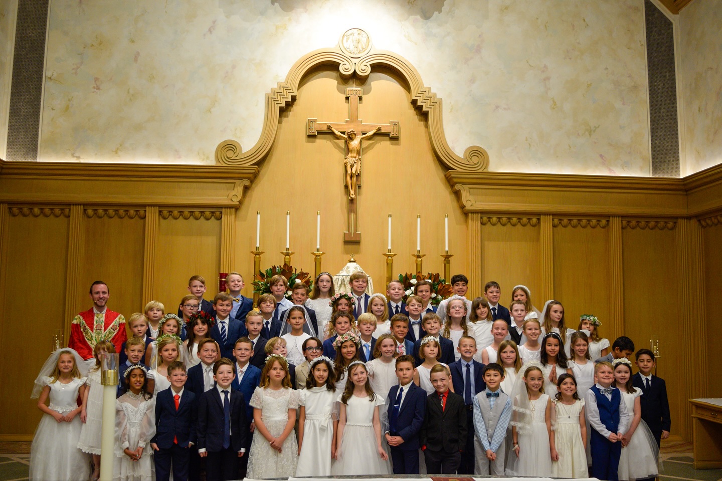 A beautiful day of Sacraments at Good Shepherd Catholic Parish.
We are so grateful for Fr. Chris, our wonderful families and sponsors, and our Director of Faith Formation and Director of Music for guiding and supporting our children on this special day.