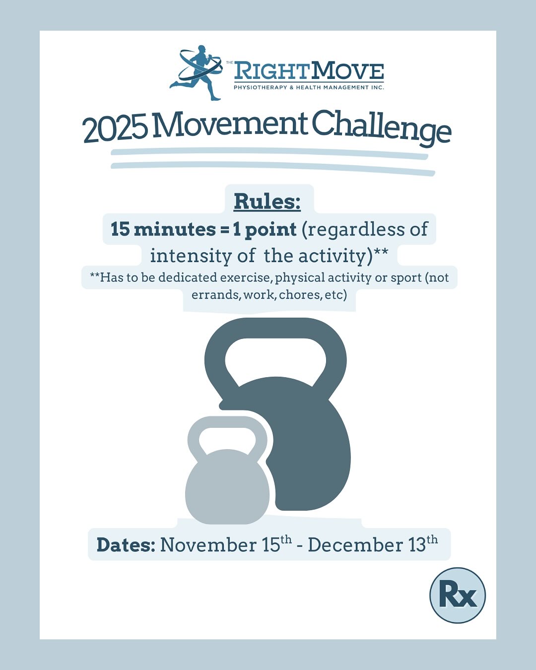 This Saturday the staff at Right Move start their annual movement challenge for 4 weeks! Exercise not only feels good — it literally transforms your health. ?✨
Movement boosts your mood, sharpens your mind, strengthens your heart, balances hormones, protects your bones, improves sleep, lowers stress, cuts disease risk, and even helps you live longer. ?❤️⚖️
Just 20–30 minutes a day can change everything.
Move for your body. Move for your mind. Move for your future. ?♀️?