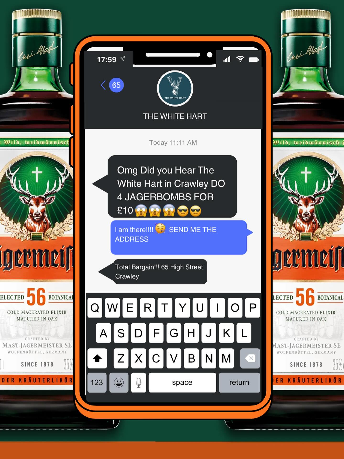 Yep, you heard it! 4 Jagerbombs for only £10. Get your weekend going—head down and enjoy the night with your mates! #crawley #thewhitehart #crawleywestsussex #westsussex #gatwick #crewnight #christmas #jager #jagerbombs #drinks #shots #drinksdeals