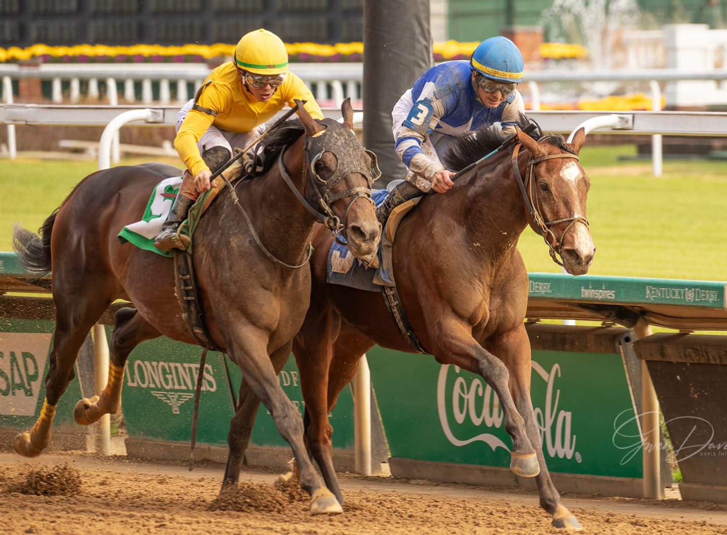 WINNER! And boy did he work for it. PROJECT ACE trailed the field and closed late for the exciting maiden win! A great and patient ride by Corey Lanerie for owner @albaughfamilystables. Congrats to the team!!! Thanks @apharoah12 for the great video!