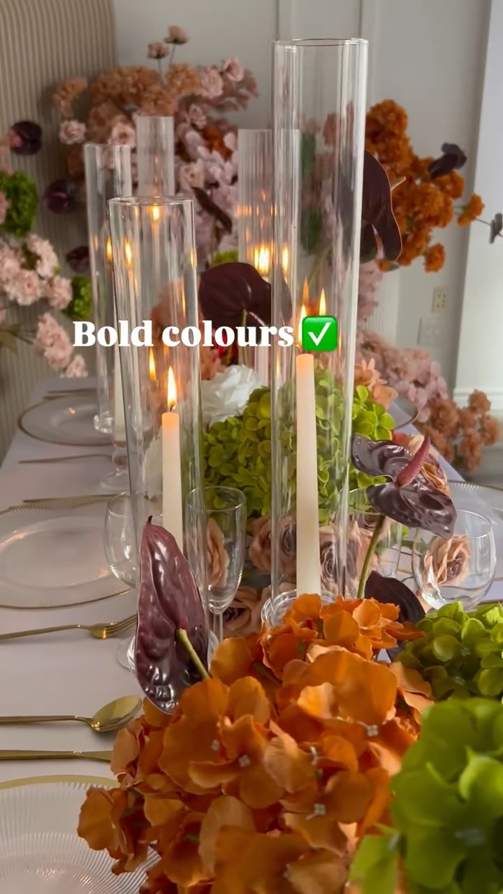 Bold colours ✔️
Organic shapes ✔️
Lush, realistic florals ✔️
One question left: candles or lamps? Help us pick and drop your vote below 🤎
#torontoweddingflorist #torontoflorist #peachwoodevents #fauxflowerwedding #luxuryfauxflowers #weddingdesigns #weddingvibes #bridalshower #partytabledecor #tabledecor