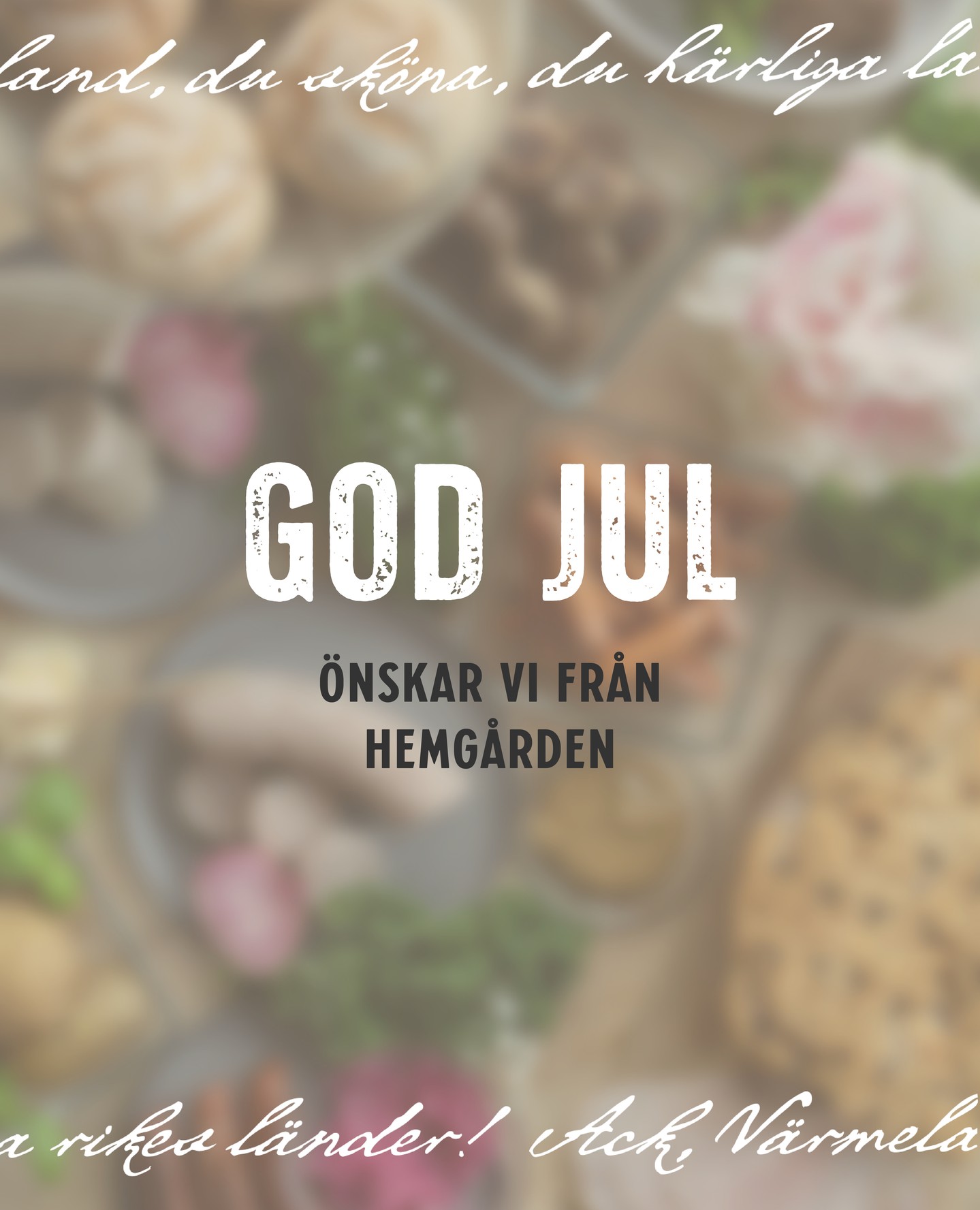 God jul ?
Tack för att våra smaker får vara med på era bord,
i stora som små stunder.
Vi önskar er en jul fylld av värme, gemenskap
och en massa goda smaker.
/ Hemgården ?
#förgodattlåtabli #hemgården #röktpåriktigt #charkhantverk #smakerföralla #värmland