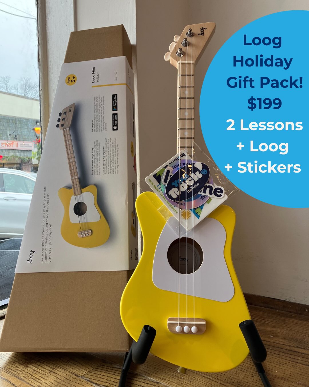 Give the gift of music to your pre-schooler or kindergartner! 🎸
Our Holiday Loog Pack includes a Loog guitar, two lessons, and an In Tune Sticker Pack — all for $199 (normally $259).
Choose from red, white, black, or yellow 🎁 Come by the school to take a look! #musicschool #musiclessons #somasmallbusiness #loogguitars #soma #maplewoodvillagenj #maplewoodvillagealliance #southorangevillagenj