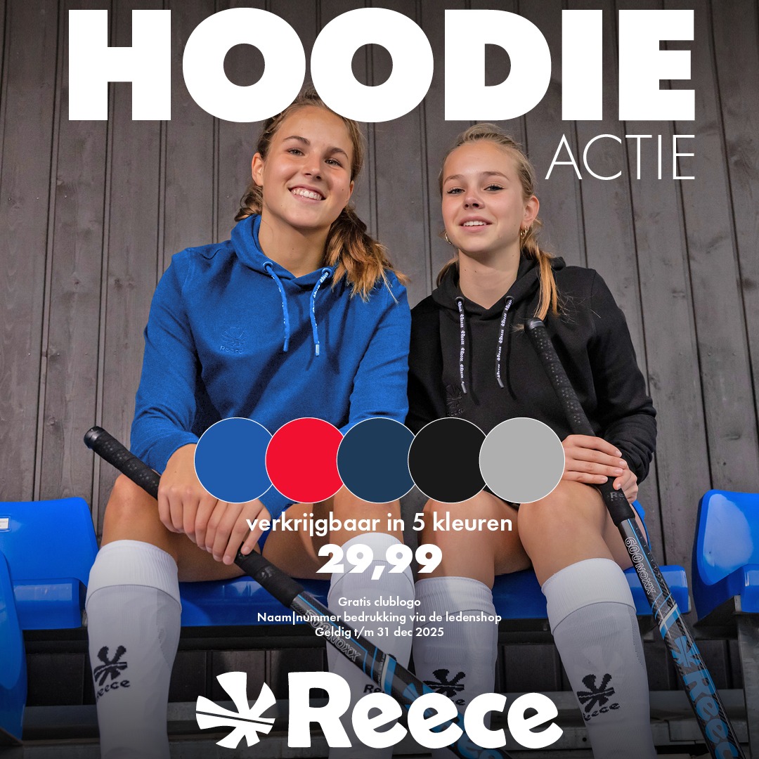 Het ideale decembercadeau voor onze hockeyers! De Reece hoodie – in 5 kleuren, mét gratis clublogo. Maak ‘m persoonlijk met naam en/of rugnummer. Stijl, warmte en trots in één hoodie. Superleuk Sint of kerst Cadeau voor maar €29,99.
Te bestellen bij @playhockey.shop
#TheGameIsYours #Reecesportswear #ClubStyle #HockeyLife #Yourstyle