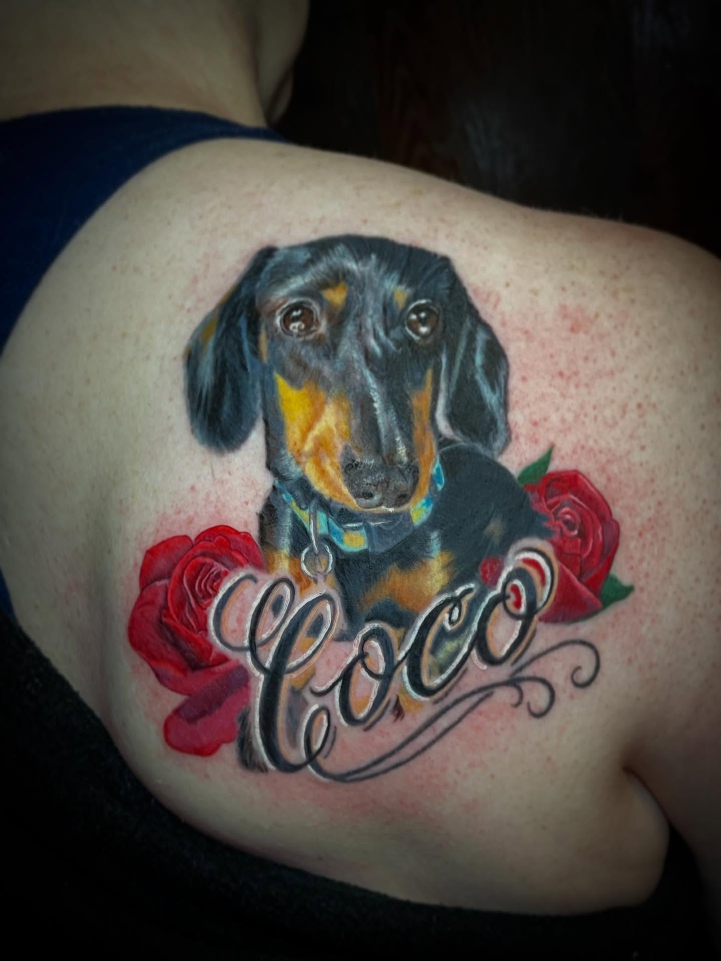 Oh the beautiful Coco. Puppy portrait done by Lenny Paul! #cantontattoos #ohiotattooers #ohiotattooshops #tattoosbylennypaul #inkbylennypaul #theinkeeperstattooparlor #inkeeperstattoo #inkeepers #wearyourstory @inkbylennypaul @theinkeeperstattooparlor
Artist: @inkbylennypaul