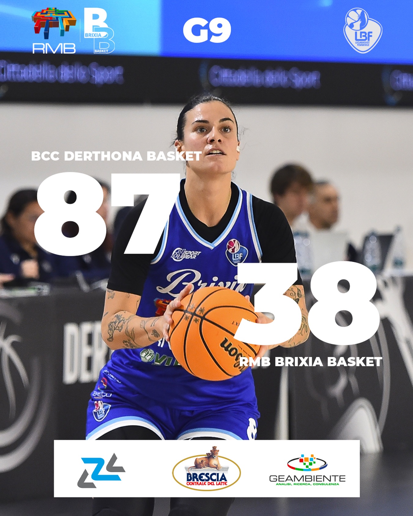 Stasera partita sottotono e sempre a rincorrere dall’inizio. Nella seconda metà spazio alle giovani per fare esperienza importante. Testa alla prossima gara!
#wearebrixia