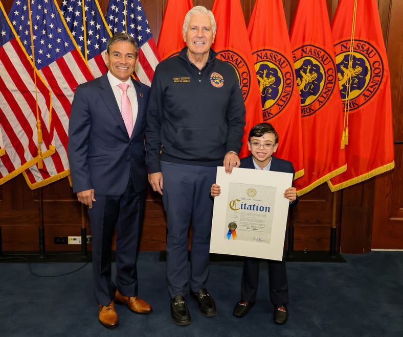 What a special day it was for Gunnar!
This past week he was invited to meet with Mr. Bruce Blakeman to discuss the important job of County Executive and what it truly means to be a great citizen!
Gunnar also received a special autographed newspaper from the recent election win, as well as a personalized citation!
We are so proud of you, Gunnar! 💙