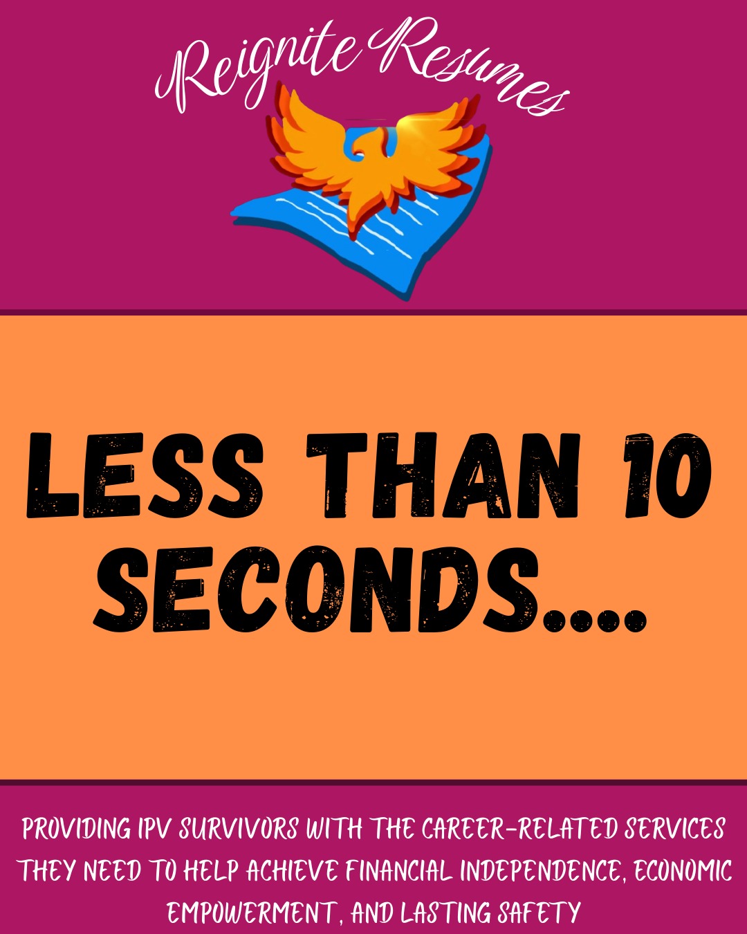 In today's competitive job market, candidates have only seconds to get a recruiter's attention.
Check out our latest post to learn how our free custom resume writing services can help IPV survivors and other marginalized people stand out and communicate their unique value.
#reigniteresumes #npo #nonprofit #youthled #femaleled #resume #resumes #recruitment #domesticviolence #ipv #youthleaders #youthleadership #domesticviolenceawareness #jobmarket #jobs #employment #jobopportunity #jobsearch #jobsearches