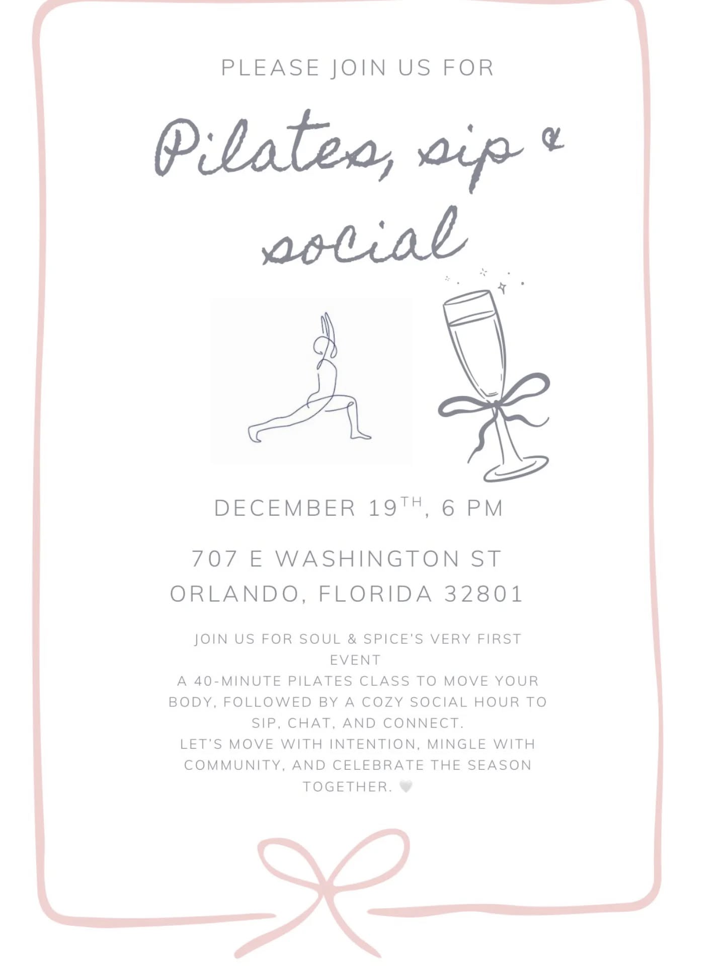 Join us on December 19th at 6pm for a special event with Soul & Spice at the Veranda. Visit @soulspicesociety for tickets!