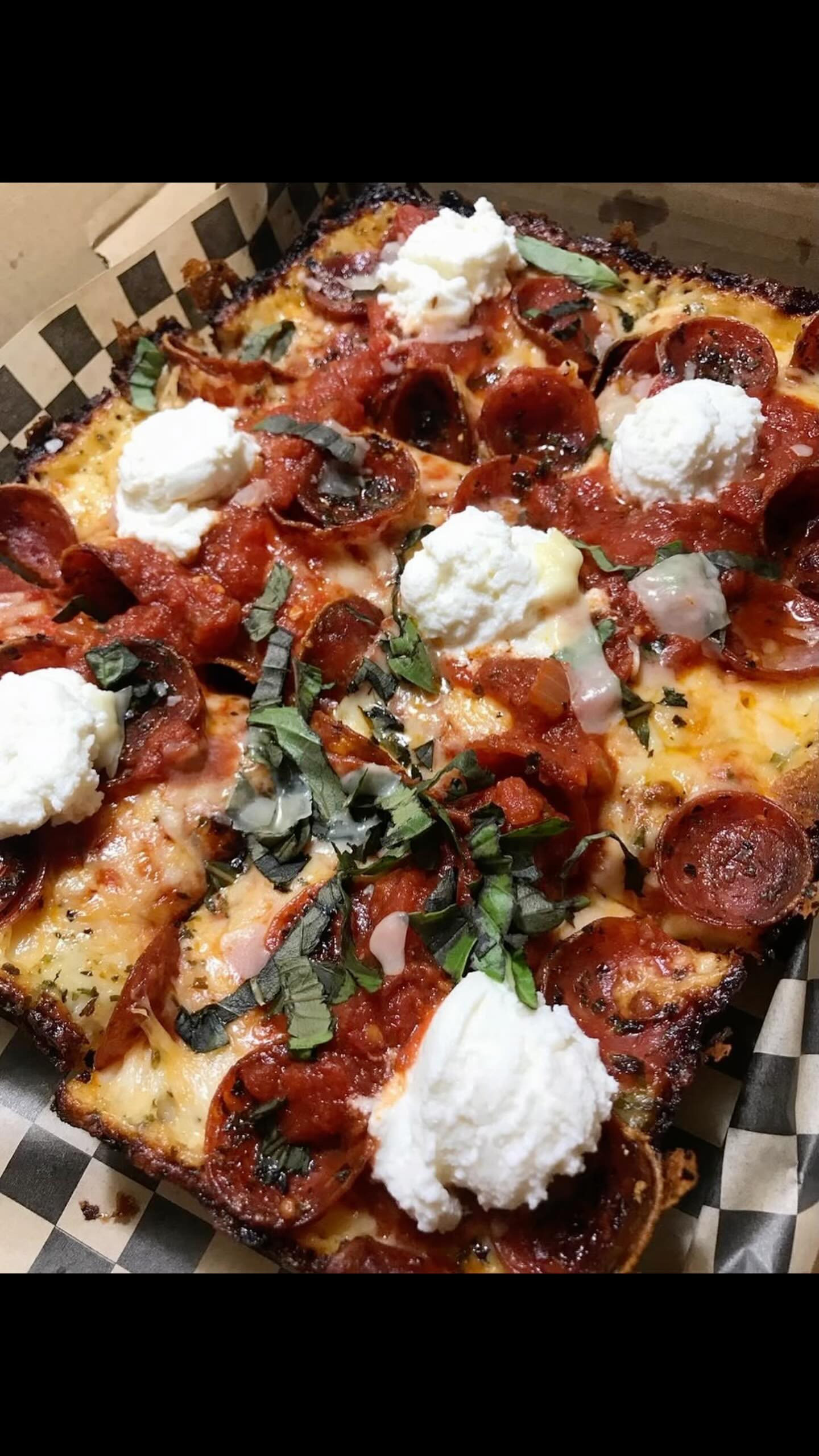 😍😍😍• @abqfoodie_.t Layers on layers… ricotta melting, pepperoni cups sizzling, flavor hitting heavy @thiccpizzaco one of the best pizza’s I’ve had. Crispy perfect edges 🥰😍❤️