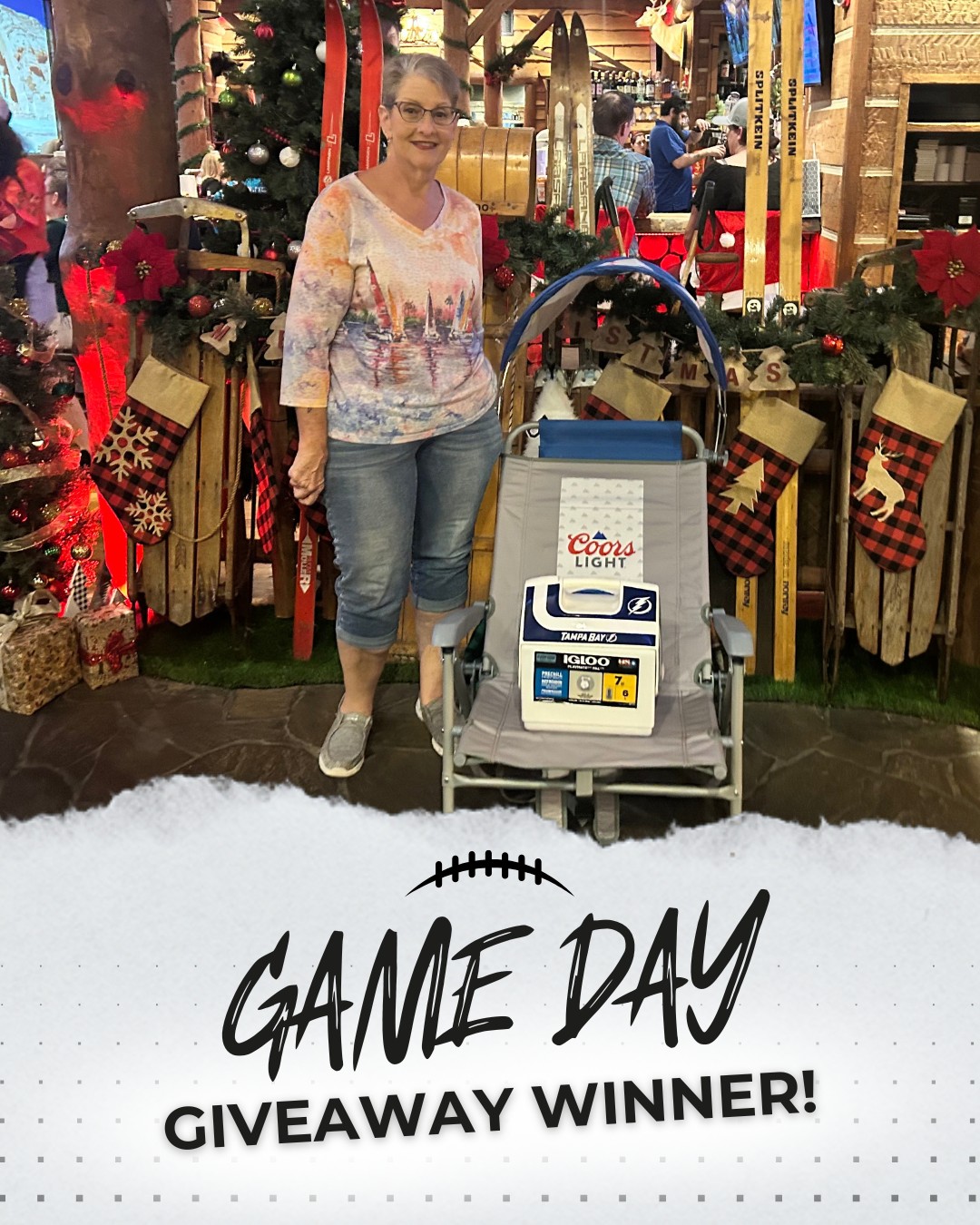 CONGRATS to Paulette S., our Game Day Giveaway winner! 🏈
Want to watch football and have a chance to win some fun prizes? Join us at The Lodge this Sunday from 12–4 PM. Enjoy an entrée, Miller Lite, Coors Light, or a cocktail and receive one raffle ticket to enter.
#thelodge #downtownfortmyers #gamedaygiveaway #footballsunday