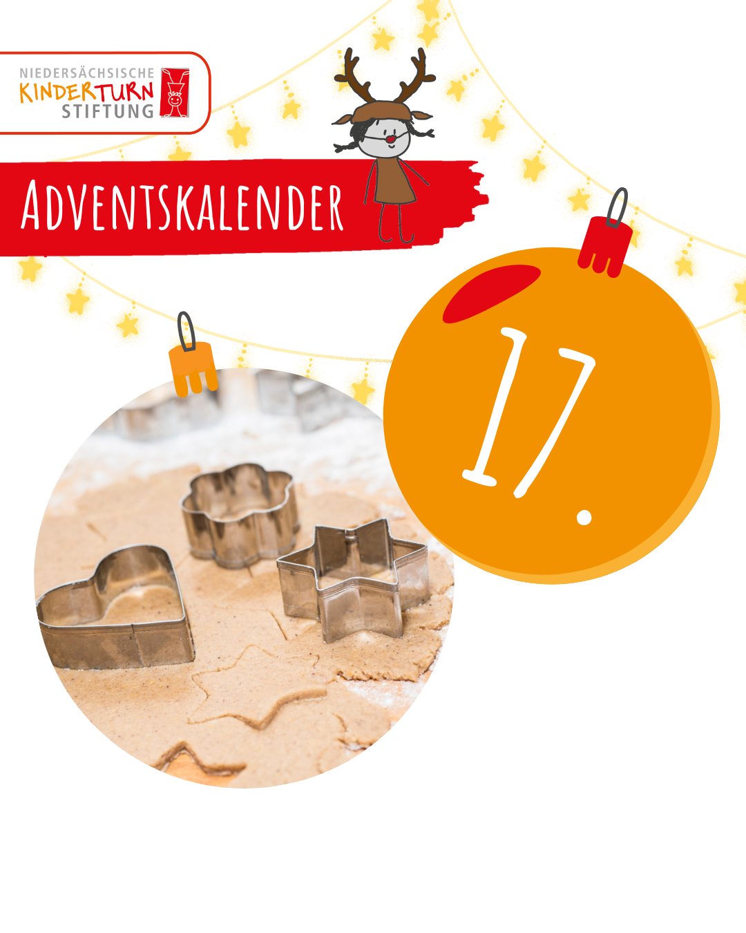 ?Bewegter Adventskalender '25 ?
⭐ Tag der Ausstechförmchen ⭐
Heute wird nicht gebacken, sondern bewegt und gefühlt:
Welche Formen befinden sich wohl in dem Säckchen?
Hast du sie erkannt? Kannst du das Förmchen als Bewegung nachmachen? ✨
#Kinderturnstiftungnds#KinderfürBewegungbegeistern#BewegterAdventskalender#Ausstechförmchen