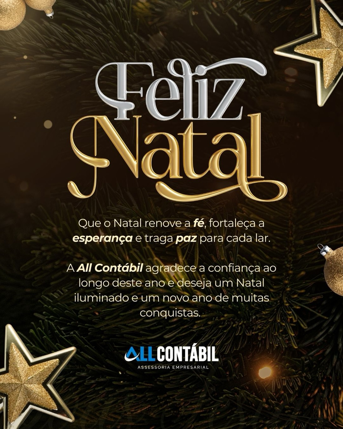 Que esta data traga luz, união e prosperidade para você, sua família e seus negócios.
Seguimos juntos, construindo resultados com planejamento e segurança.
Feliz Natal!