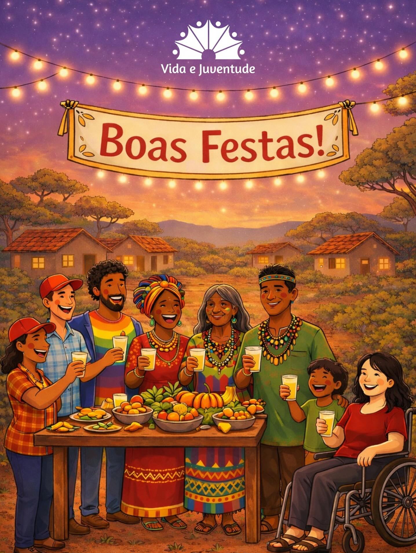 ✨🌻Renovar a esperança, seguir em movimento
Neste fim de ano, somos convidadas/os/es a olhar além das luzes e celebrações e acolher o tempo que atravessamos. Vivemos desafios profundos: povos e comunidades ameaçadas, violências e desigualdades persistentes, guerras e crises que ferem vidas e territórios. Não podemos ignorar a dor que atravessa a nossa humanidade e, ao mesmo tempo, não podemos renunciar à esperança.
Que este período nos ajude a renovar o compromisso com a solidariedade e com a defesa inegociável da dignidade humana. Em cada gesto de cuidado, acolhimento e partilha, reafirmamos de que lado estamos: ao lado de quem mais precisa, de quem resiste, de quem luta por direitos, por terra e por futuro.
Que seja também um tempo de renascimento interior e coletivo, em que a esperança encontre morada em nossas práticas e a coragem se transforme em ação. Que a celebração do novo ano nos inspire a seguir cuidando da nossa Casa Comum e fortalecendo caminhos de paz, justiça e reparação.
Em 2026, desejamos saúde, alegria, afeto e proteção para todas as pessoas. Que não faltem encontros, redes de apoio e motivos para seguir, firmes e fortes, na construção do Bem Viver e da justiça social.
✨São os votos do Vida e Juventude