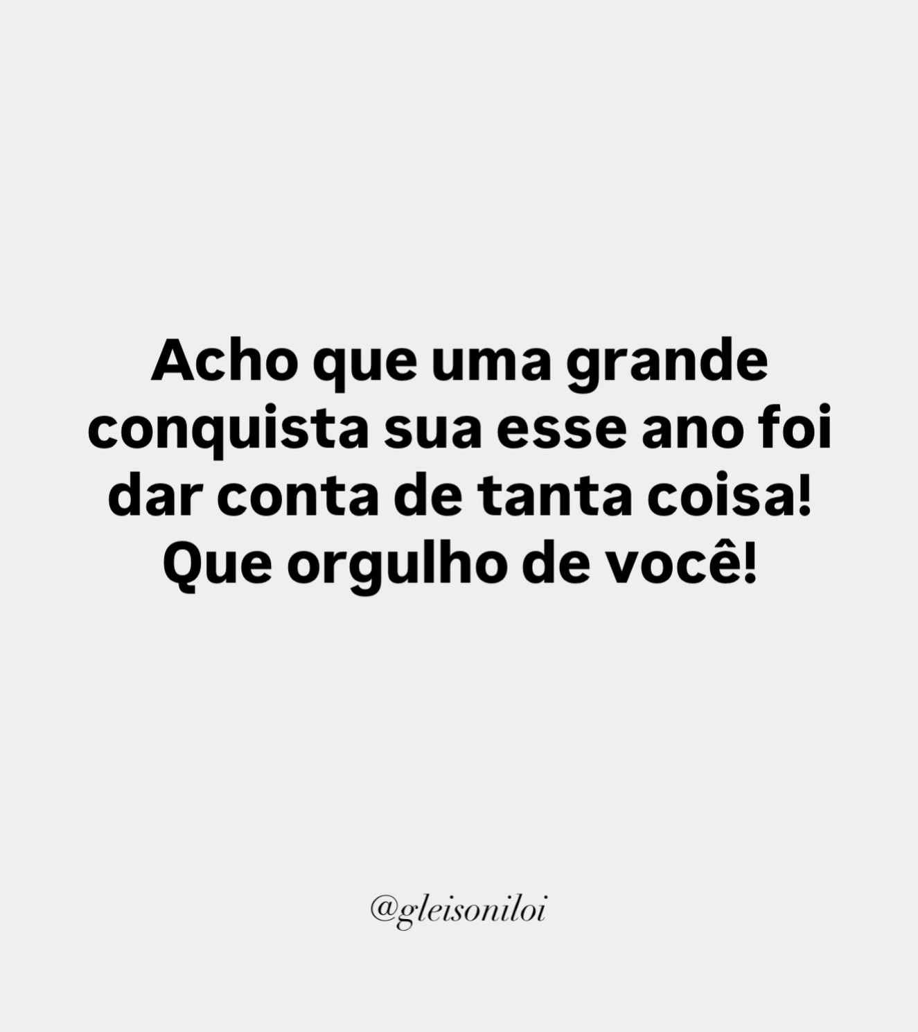 A conquista e felicidade estão sempre na jornada e eu sei o quanto você fez, decidiu, movimentou e encarou ao longo desse 2025!
Muito orgulho e respeito por tudo o que você fez nesse ano, com a certeza de que o novo ano que está por vir será ainda mais especial
Vamos juntos ⚡️⚡️