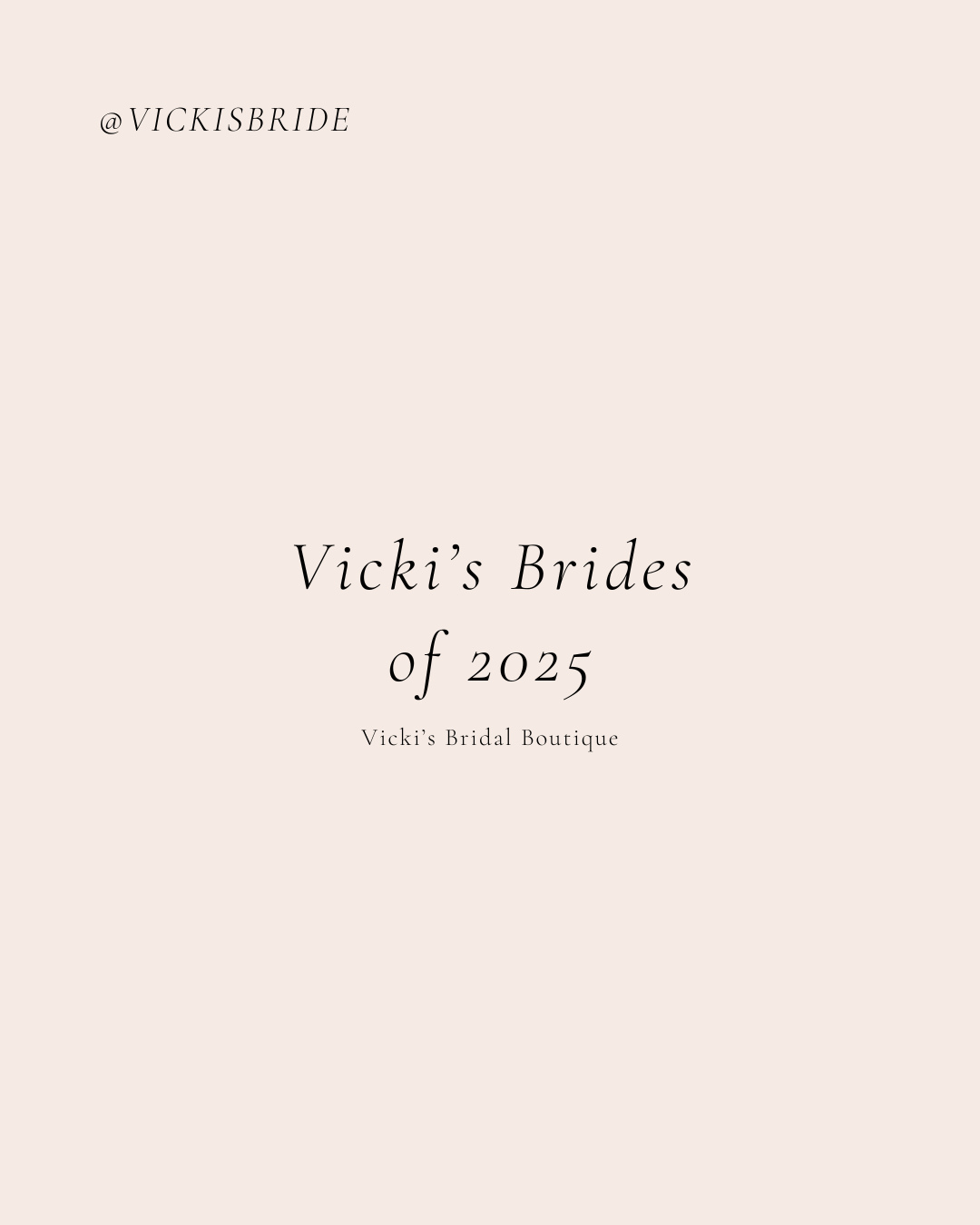 (some) Of our Vicki's Brides for 2025!
Every year we are lucky enough to meet so many wonderful brides and we get to join them on an amazing journey that is so individual to who they are.
We get to know you, guide you and we feel so lucky to make so many friends in the process.
Vicki's Bride - Thank you for trusting us 🤍
@nicolaleverington @theweddingdresssurgeon
@kelseyrosebridal @ellisbridals @fredabennet