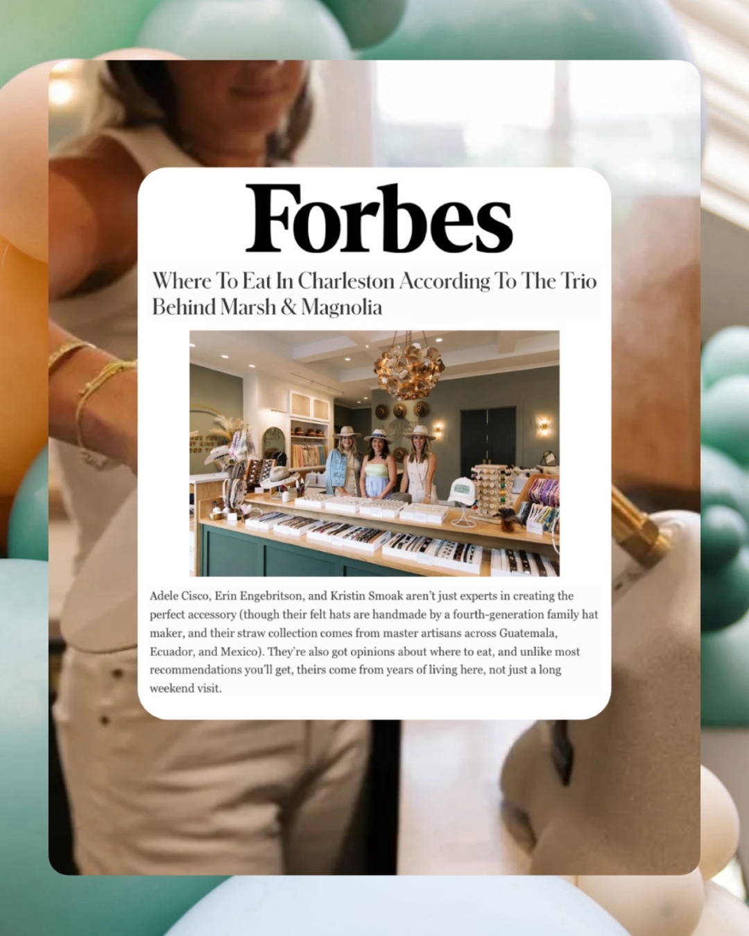 We feel so grateful to call Charleston home ? it’s a city full of exceptional entrepreneurs — small business owners, creatives, restaurateurs, and chefs.
We were honored to share our favorite places to eat with @forbes ? read the story at the ? in our bio
cc: @felixcharleston @marbledandfinchs @thedailychs @bin152winebar @82queenchs @chubbyfishchs