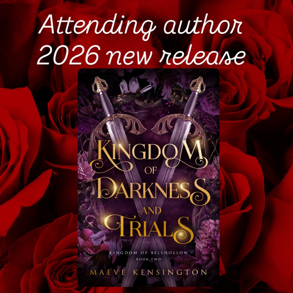 Attending author @authormaevekensington has this new release in 2026 that will be available for purchase at her table!
Synopsis:
Don’t look at the Fae. Don’t talk to the Fae. Don’t marry the Prince.
Adeline Duvall never thought she would get caught…especially by her best friend and Prince. Uncertainty and trials shake Adeline’s day to day as she tries to navigate life without her mate. All while trying to stay away from the prince and find out how to break the curse.
With the weight of everything on Adeline’s shoulders, she doesn’t know if she can continue on but one glance from her mate gives her determination to find the hidden book, no matter the consequences or trials.
Torn between trials and keeping secrets, Adeline will have to decide who to trust, the Fae who has helped her or the Prince who has taken interest in her.
#maevekingston #romantasy #romantasyinthevalley #ritv26 #bookconvention