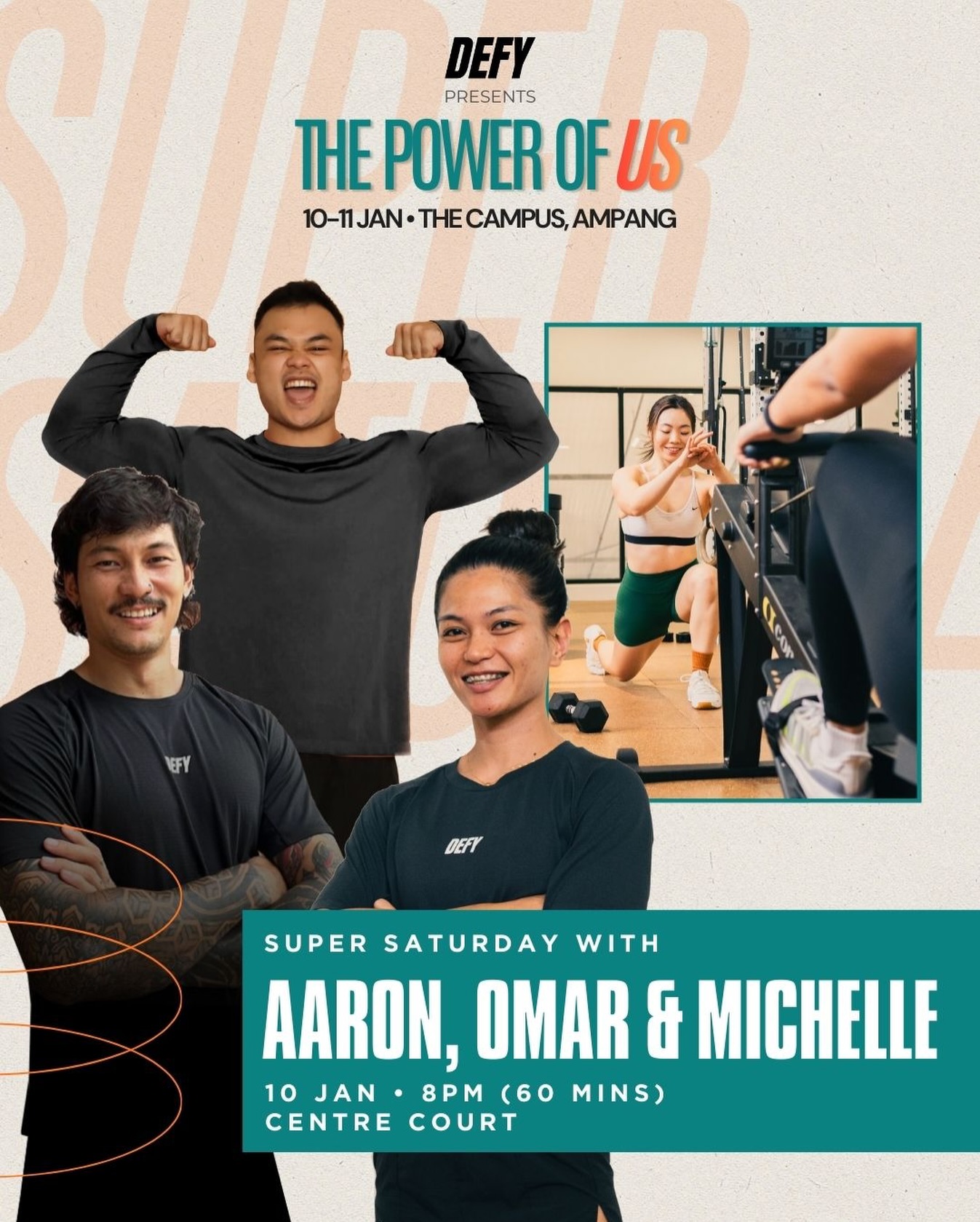 Never stand alone. Rise together. 💥
Bring your A-game for Super Saturday at “THE POWER OF US.” Led by Coaches @chanchowhee , @omar.lavatelli , and @michellehuihui , this is the week’s most intense, community-driven throwdown.
Combine teamwork, strength, and cardio with barbells, kettlebells, and Concept 2 machines. Push your limits, achieve your goals, and leave with a sense of accomplishment.
🗓️ Date: Saturday, 10 Jan | ⏰ Time: 8:00 PM 📍 Location: The Campus, Ampang