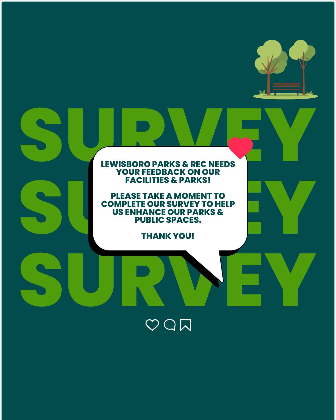 🌳 Help Us Improve Lewisboro Parks & Facilities! 🌳 The Town of Lewisboro Recreation Department is seeking your feedback to help us enhance our parks and public spaces. We want to know what you love, what could be improved, and what new features or amenities you’d like to see in the future. Your input will directly inform our planning and improvement efforts, ensuring our parks and facilities best serve the needs of our community. Please take a few minutes to complete our feedback form: https://forms.gle/azcVwVFwFVMe1M9TA Thank you for your time!