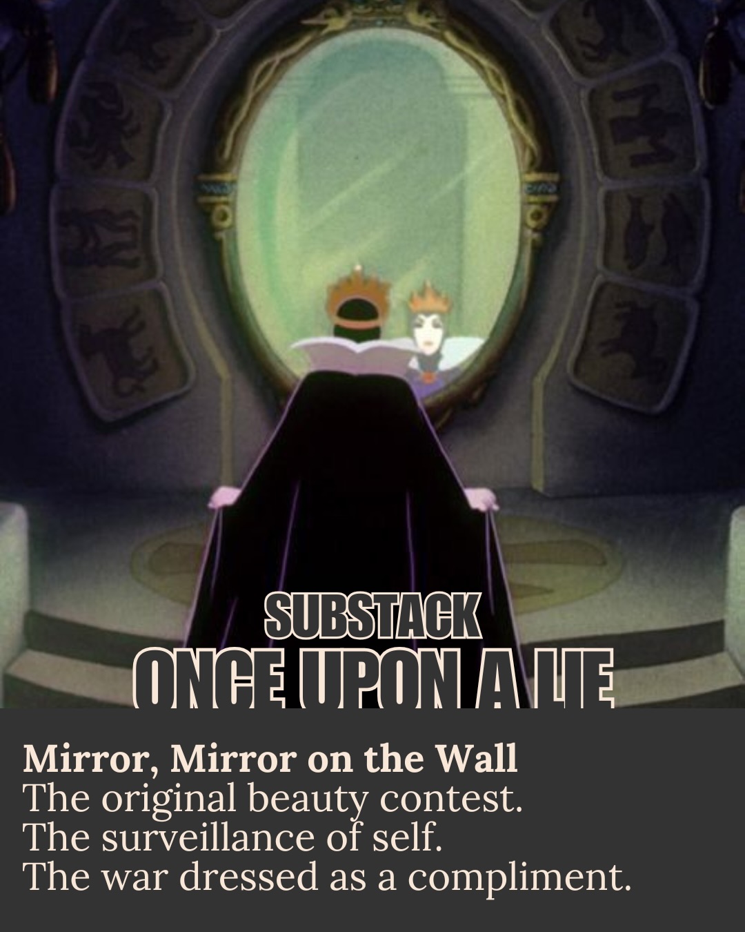 ✨ Mirror, Mirror on the Wall ✨
The first beauty contest wasn’t on reality TV.
It was in a fairytale - and it taught us how to compare, compete, and disappear.
We were never meant to become the Queen.
We just didn’t want to be invisible.
This week’s essay is about what happens when the mirror turns into a ranking system - and what it means to finally opt out.
🔗 Read on Substack (link in Highlights)
🪞 Tag someone who’s unlearning the mirror.
#MirrorMirror #FashionPsychology #NarrativeRepair #AntiAgingCulture #OptingOut