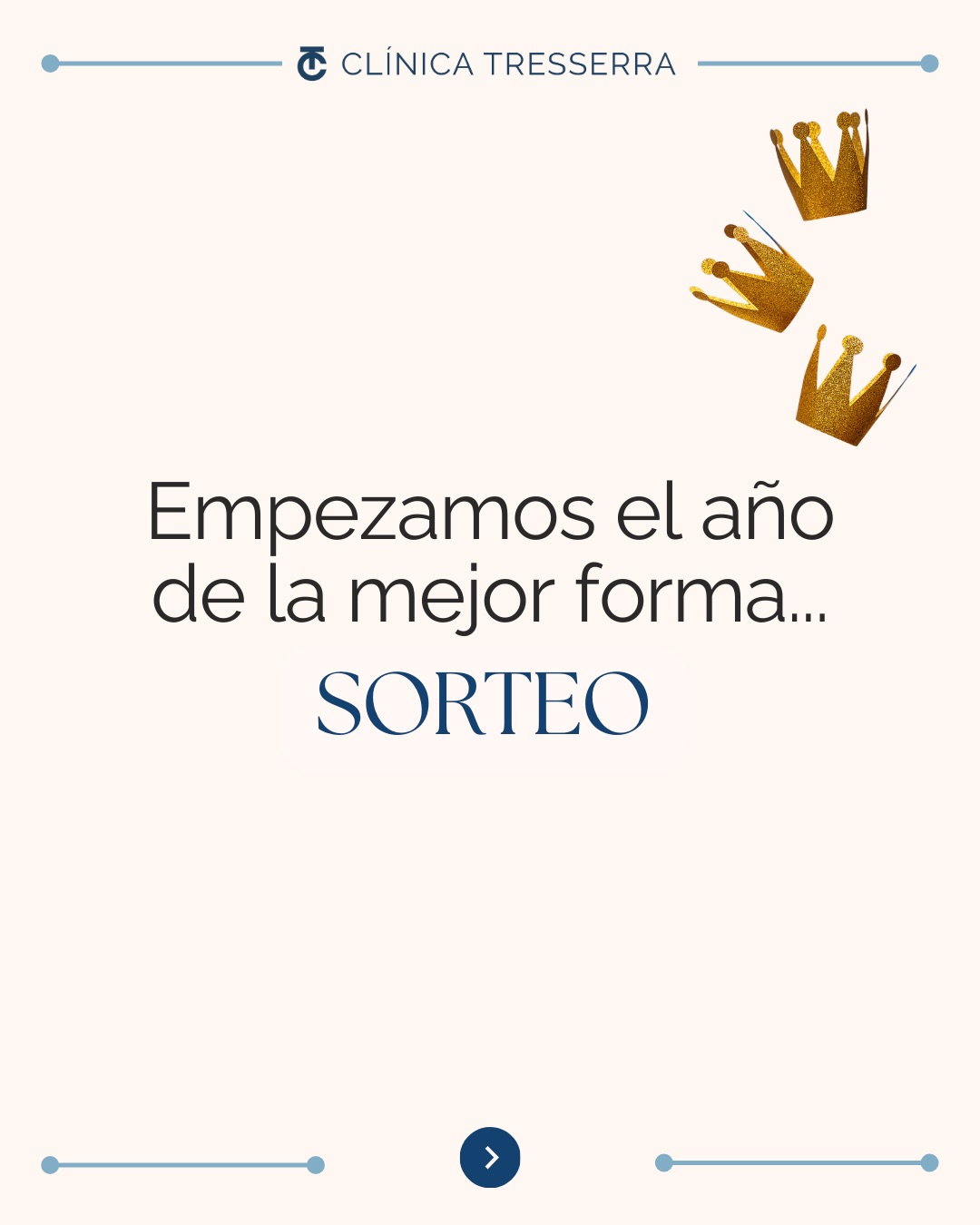 👑✨ Este año, los Reyes vienen con un regalo muy especial…
¡un BLANQUEAMIENTO DENTAL EN CLÍNICA! 🦷✨
En Clínica Tresserra empezamos el año regalando sonrisas, porque no hay mejor forma de arrancar que brillando 😁
🎁 SORTEAMOS 1 blanqueamiento dental profesional
👉 ¿Cómo participar?
1️⃣ Sigue nuestra cuenta @clinicatresserra
2️⃣ Dale like a este post
3️⃣ Etiqueta a un amigo en comentarios ✨
4️⃣ Comparte en stories para tener más posibilidades 🫶
📅 Anunciaremos el/la ganador/a el próximo domingo 11 de enero.
🍀 ¡Mucha suerte y que los Reyes te traigan la mejor sonrisa!
#SorteoDental #BlanqueamientoDental #ClínicaTresserra #RegaloDeReyes #EmpiezaElAñoSonriendo