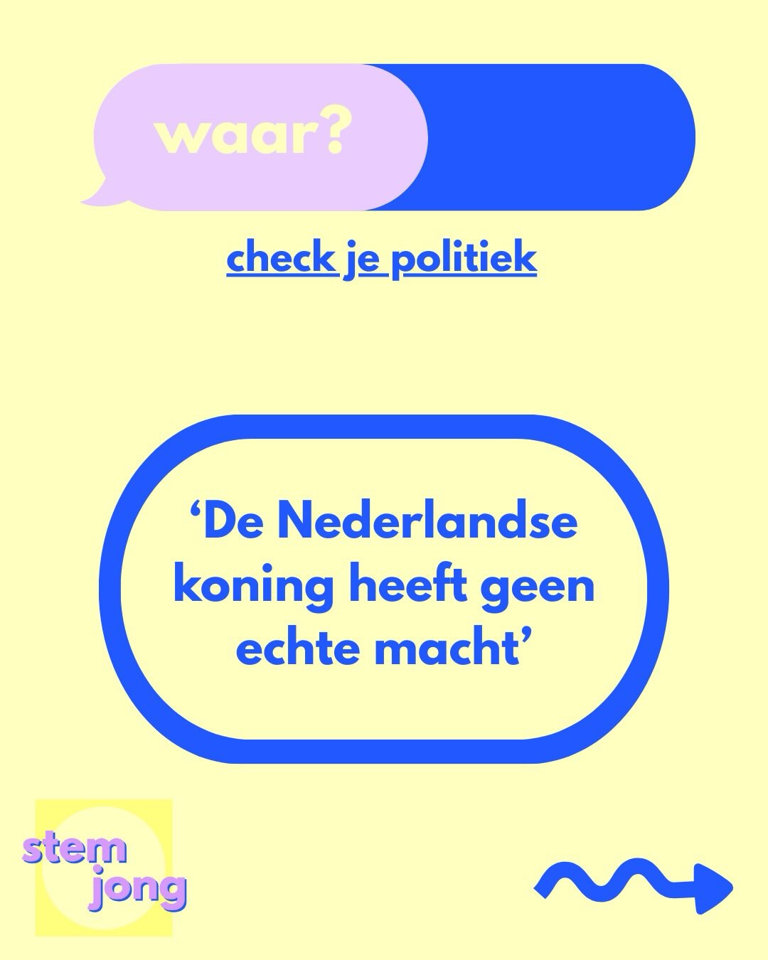 Waar of niet? Check je politiek. 👀
Van de gemeenteraad tot Europa en alles ertussenin, politiek gebeurt overal.
In check je politiek delen we elke week een stelling waarmee we je scherp houden op alles politiek. ✔️
👉 Blijf ons volgen en check elke week je politiek met ons.
#stemjong #voteyoung #politiekvooriedereen #jouwstemtelt #allesispolitiek