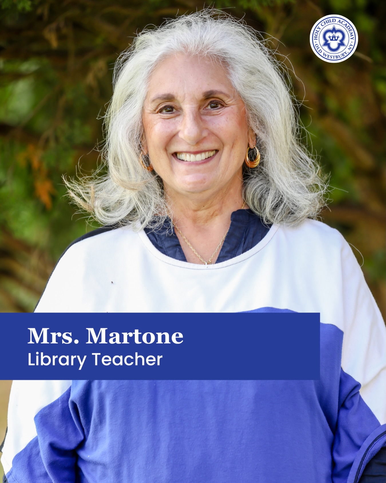 We’re so proud to spotlight Mrs. Martone, our beloved library teacher at Holy Child Academy, whose journey with HCA spans decades and generations.
From 2003–2017, returning again in 2018–2019, and once more in 2024, she continues to step in wherever she’s needed - always with warmth, grace, and a deep love for our community.
Being at Holy Child is a true gift to her, and that feeling is mutual. Mrs. Martone’s love for our students and staff, paired with her connection to Cornelia Connelly’s philosophy, shines through in everything she does - both inside our halls and beyond, especially with her 12 grandchildren.
We are so thankful for her presence, her heart, and the joy she brings to HCA each day.
Fun fact: When she’s not sharing stories in the library, she loves to knit 🧶