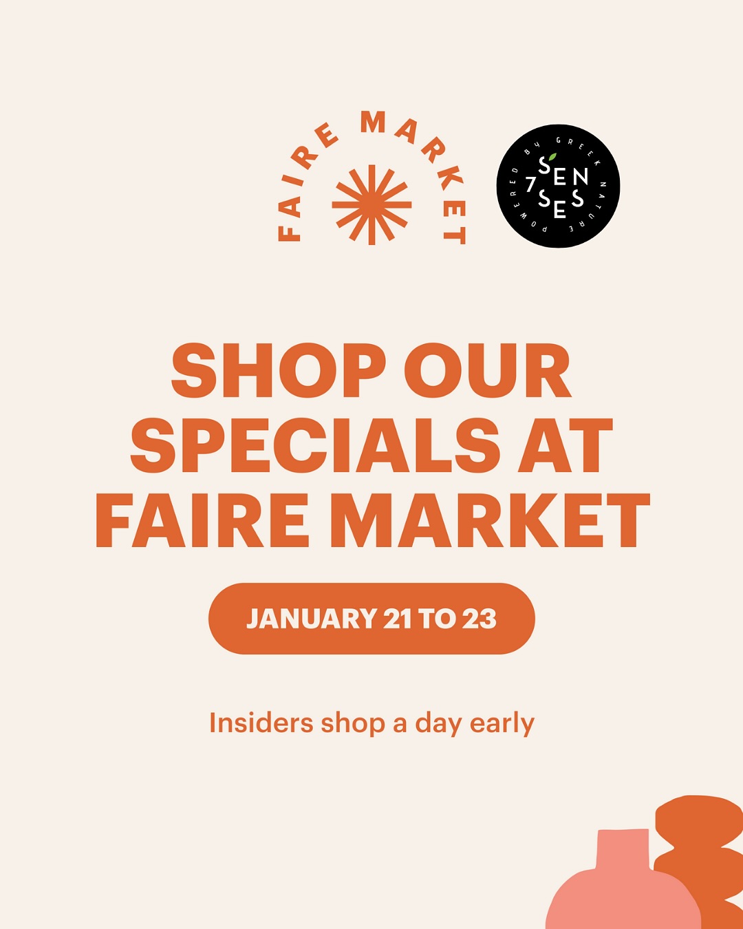 📣Faire Market is live! 📣
From Jan 20–23, Seven Senses Organic is offering 15% off on all our products on Faire + FREE shipping.
🌿 Why retailers love us:
• Premium organic Greek herbal teas
• Great for health, mind and soul
• Consistent quality & reliable supply
✨ New to Faire?
✔ 50% off your first order
✔ 1 year of free shipping
✔ 60-day payment terms
Low risk. High margin. Products your customers already trust.
👉 Order now on Faire (link in bio)
#faire #fairewholesale #fairemarket #herbaltea #greektea #organictea