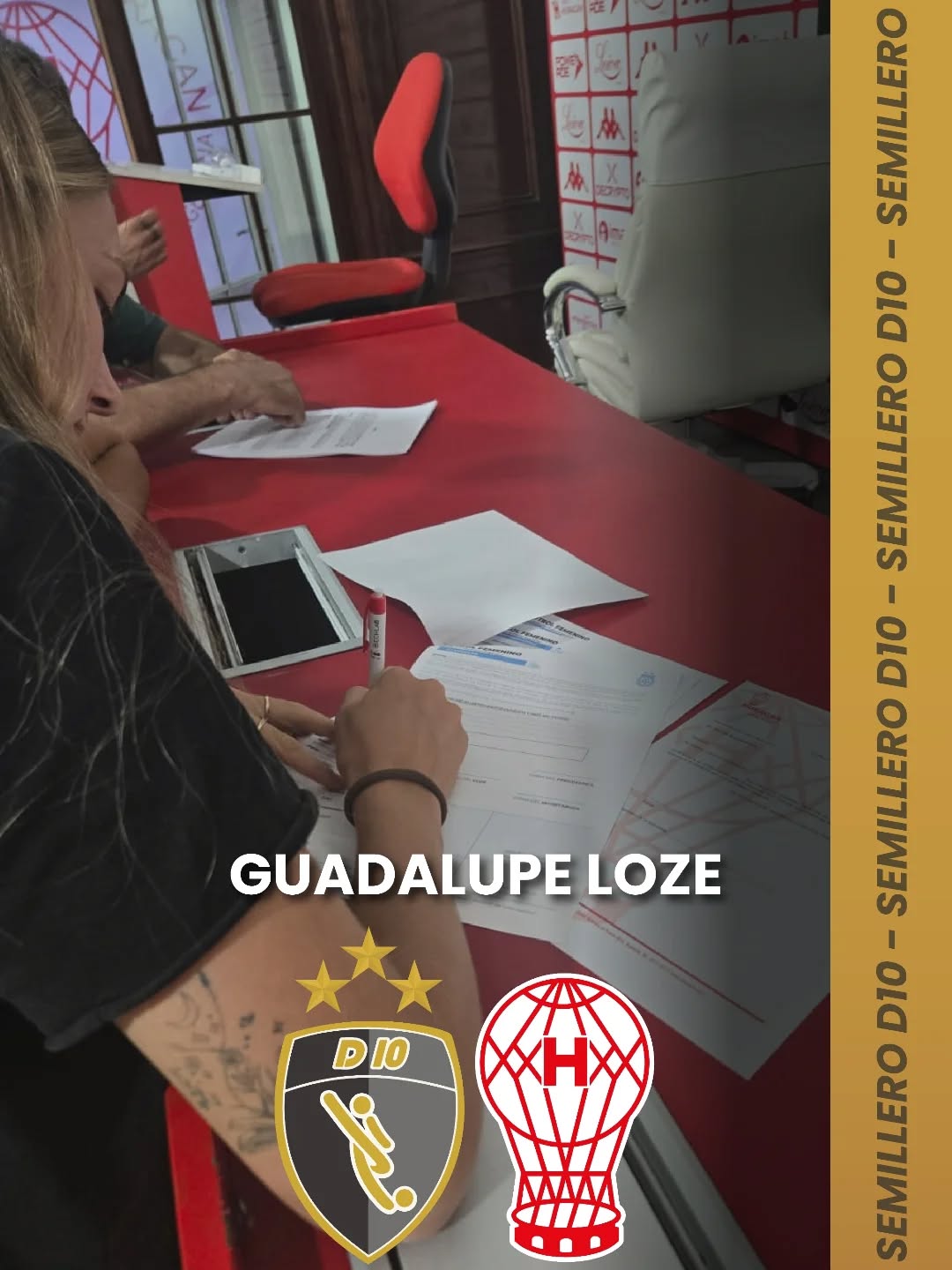 ?¡DEL #SEMILLEROD10 A LA GLORIA!?⚽@guadaloze firmó su primer contrato profesional con @huracanfem.ok??⭐
?EL ORGULLO ES ENORME, GUADA⭐
Desde tus primeras atajadas en D10 F.C., donde hoy sos parte importantísima de la formación de jugadoras, tu paso al cuidado de los tres palos en @capfutfem y @ferrofutbolfem, junto a tu perseverancia y compromiso te llevan hoy a lo más alto?⚽
Que este gran paso sea el primero de muchos, te espera un camino de éxitos y nuevos desafíos??
¡Siempre por más, @guadaloze!
D10 te sigue y acompaña a donde vayas?✔️
D10 Football Club
#MásQueFútbol
#futfem #fútbolfemenino #jugadorasprofesionales huracan