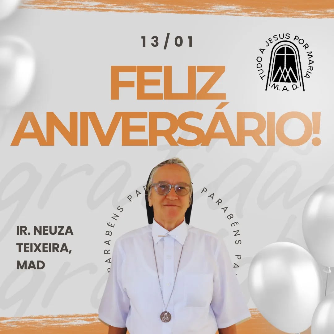 🎈🌷Hoje é dia de festa!⚘️
Celebramos o dom da vida da Ir. Neuza 🌹
Parabéns! que Deus o abençoe com saúde, paz e sabedoria;👏👏
#aniversariante #mensageira #amordivino #vocação #vocaçãograçaemissão #coraçõesardentespésacaminho #domdavida