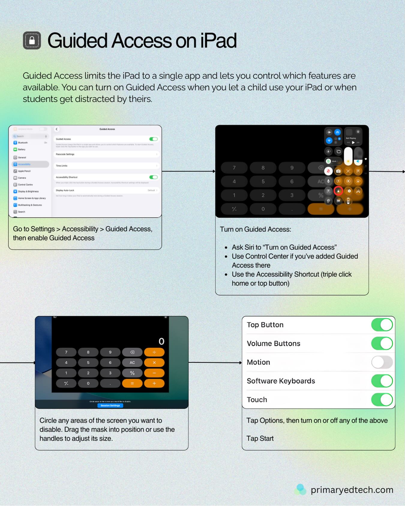One iPad setting that makes a huge difference in the classroom 🔒📱
Guided Access lets you lock an iPad to a single app and control exactly what students can (and can’t) tap — perfect for focus, assessment, and younger learners.
Use it for:
• Keeping students in one app
• Assessments & focused tasks
• Preventing accidental exits
• Supporting attention & independence
Once you try it, you’ll wonder how you taught without it.
#ipadclassroom #guidedaccess #accessibilityineducation #primaryteachers #elementaryteachers