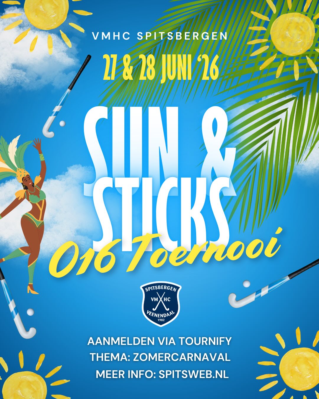 Terwijl de laatste restjes sneeuw smelten ❄️➡️☀️, dromen wij al van zon, stickskills en zinderende wedstrijden! De zomerse hockeytoernooien komen eraan en dit staat er op de planning:
? Sun & Sticks – O16
? 27 & 28 juni
Zon op je gezicht, stick in je hand ?
? Het Hete Hockeytoernooi – O18
? 4 & 5 juli
Spannende potten en zomerse vibes gegarandeerd!
? Happy Hockeytoernooi – O8 / O9 / O10
? Zaterdag 11 juli
Plezier, plezier en nog eens plezier!
? Spitsie Summer Cup – O11 & O12
? Zondag 12 juli
De perfecte afsluiter van een hockeyzomer!
Zet de data in je agenda, trommel je team op en laat die zomer maar komen! ??
Kijk op spitsweb.nl voor alle info. Inschrijven kan via Tournify.
#zomertoernooien #sunandsticks #hetehockey #happyhockey #spitsiesummercup