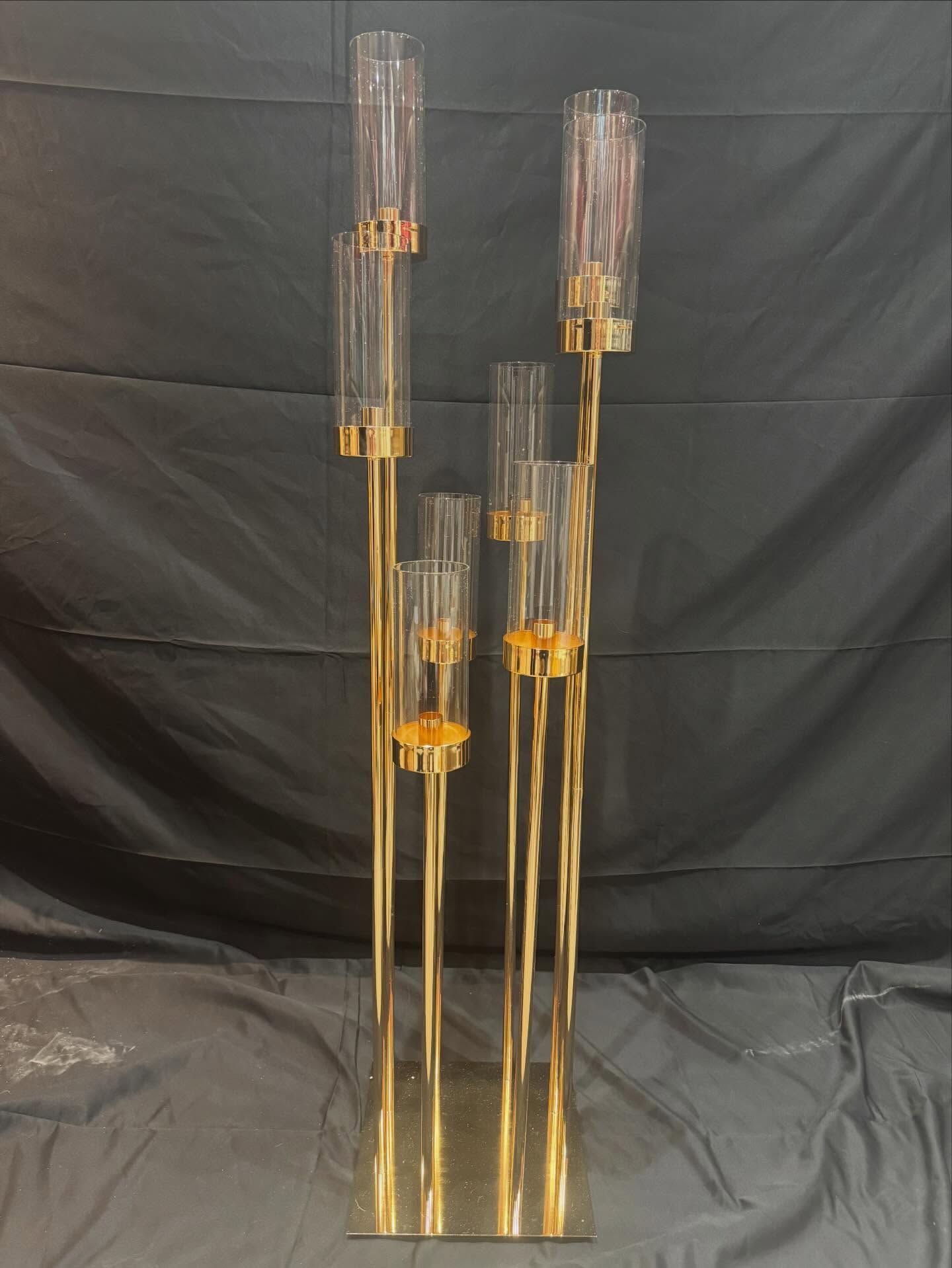 NEW Gold tall candelabra’s in stock these are over 130cm tall.