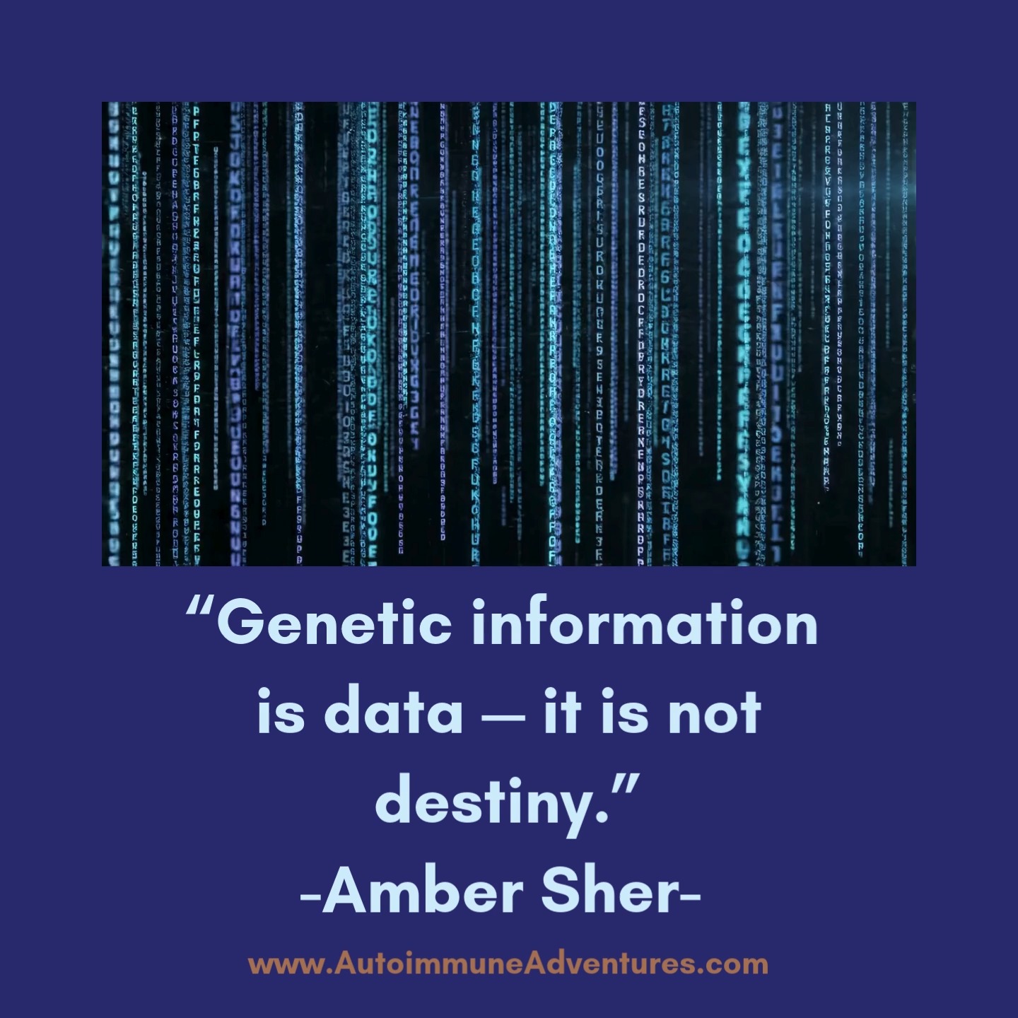 For so many living with autoimmune disease or chronic illness, genetic testing can feel overwhelming — like a verdict instead of a tool.
This episode of Autoimmune Adventures reminds us that genetics offer information, not inevitability. Your DNA can help guide awareness, prevention, and empowered choices — without defining who you are or what your future must look like.
You are more than your genes. And knowledge can be a source of hope, not fear.
Learn more from Amber Sher on our January 13th episode.
#AutoimmuneAdventures #GeneticsEducation #ChronicIllnessAwareness #GeneticCounseling #HealthEmpowerment #AutoimmuneCommunity #PatientAdvocacy #Epigenetics #ChronicIllnessSupport #HealthLiteracy #LivingWithAutoimmune #WholePersonHealth #MedicalEducation #HopeInHealing #HealthPodcast