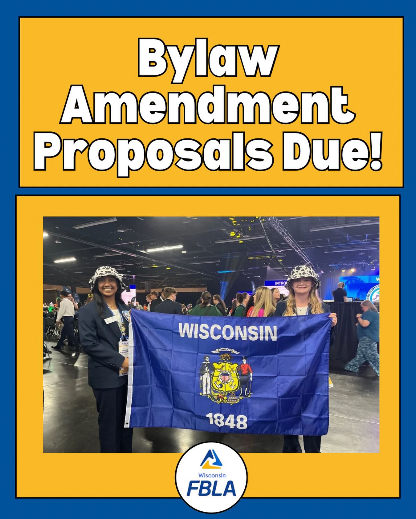Submit WI FBLA Bylaw Amendment Proposals by 4pm today at this link: https://wisconsinfbla.wufoo.com/forms/bylaw-proposal/!