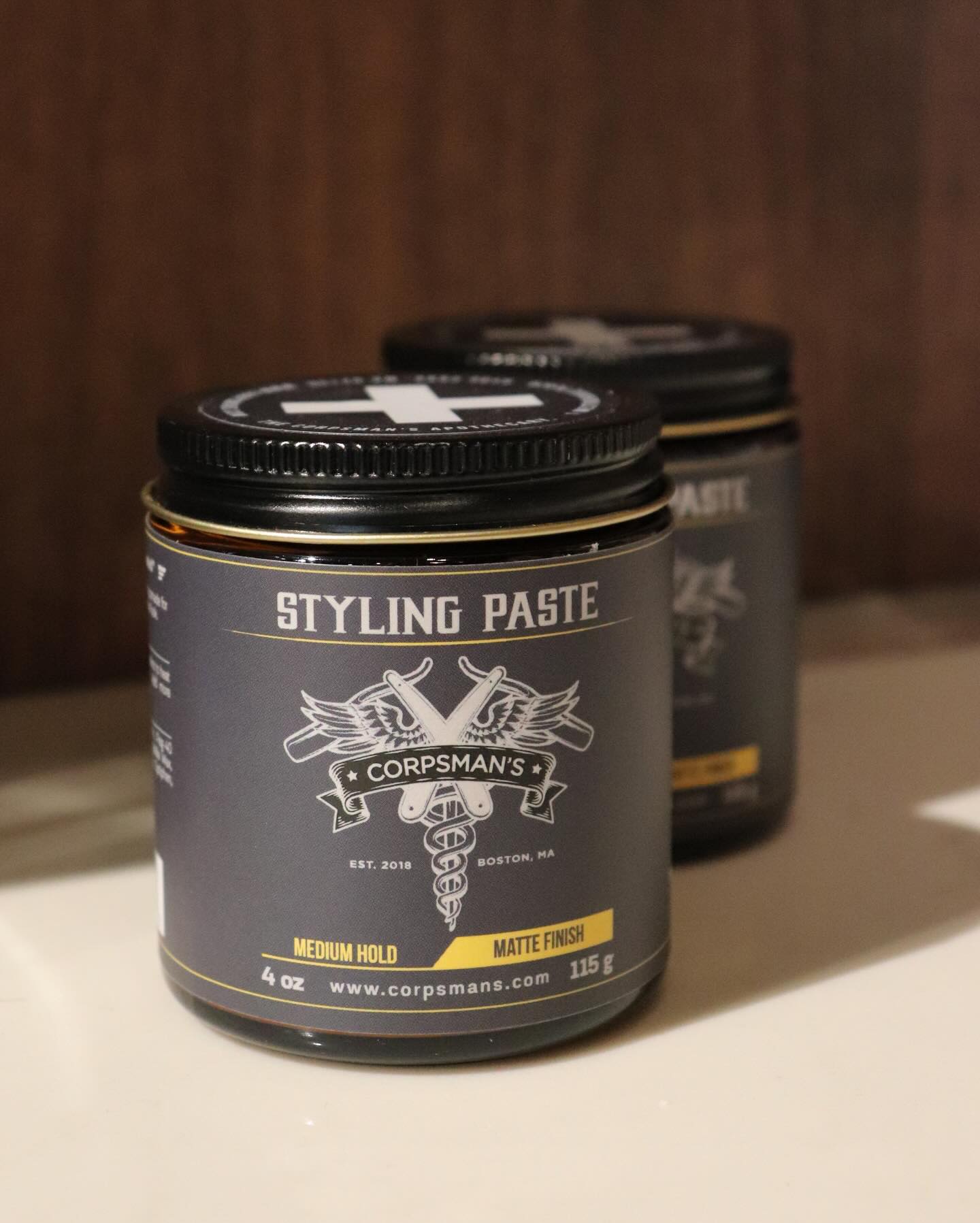 Adding a styling paste is a great addition for anyone looking for hold in their hairstyle. This one by @corpsmans_llc adds hold without the shine, giving it a natural finish for a polished, everyday look. Find it in our apothecary section!