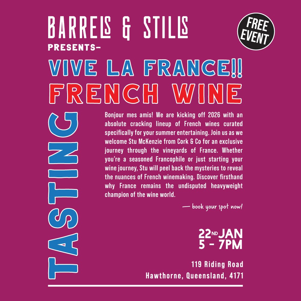 Vive la France! Your Summer Wine Journey Starts Here.
Kick off your 2026 tasting calendar with a bang! We’re hosting an afternoon of world-class French pours perfectly suited for the summer heat.
-FREE EVENT-
Thursday 22nd Jan. 5-7pm
RSVP on the website (links in BIO)
#barrelsandstillshawthorne #frenchwine #winetasting🍷 #localwinestore #hawthornewinestore #4171